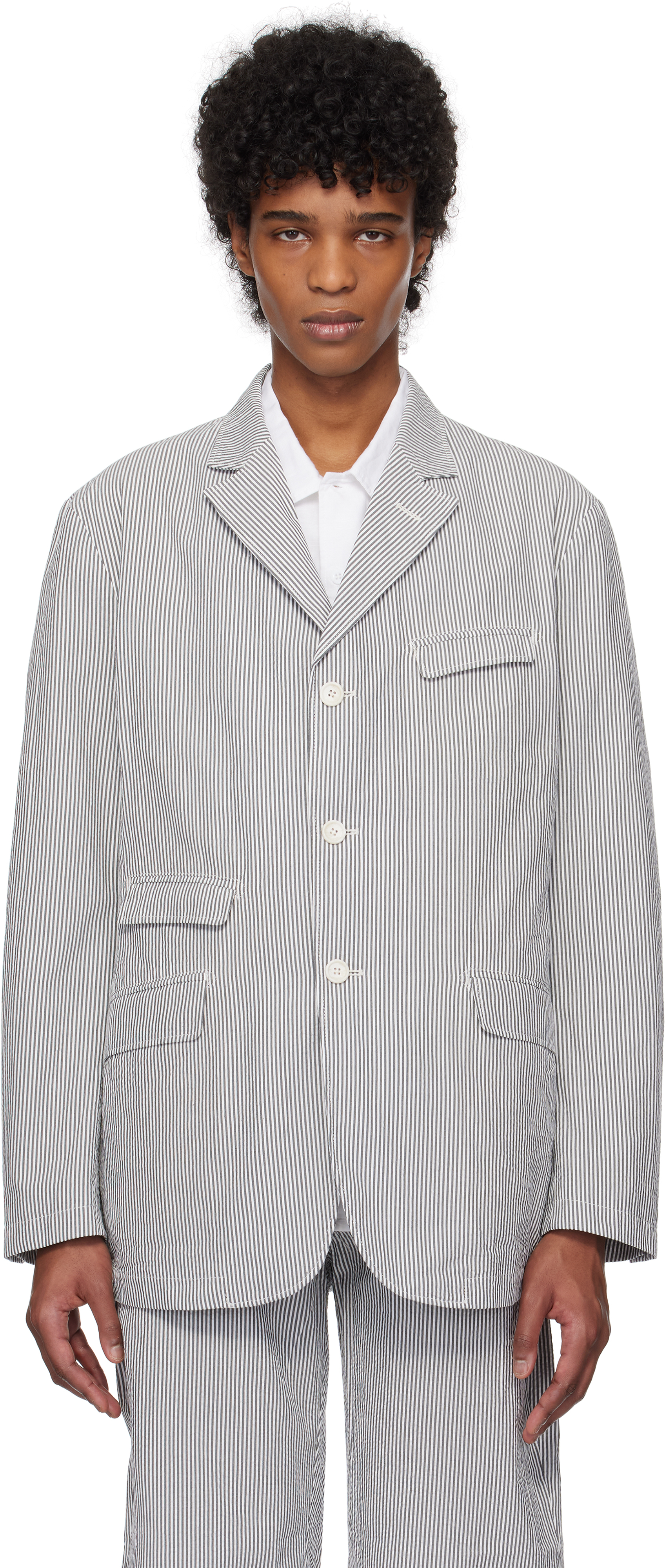 Beige 
White Andover Blazer