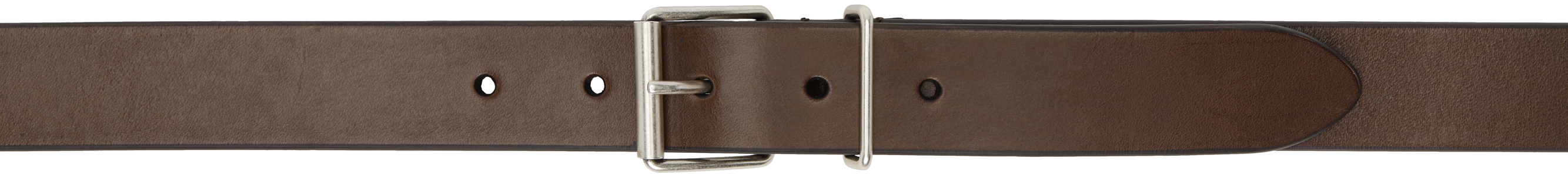 Brown Narrow Casual Leather Belt