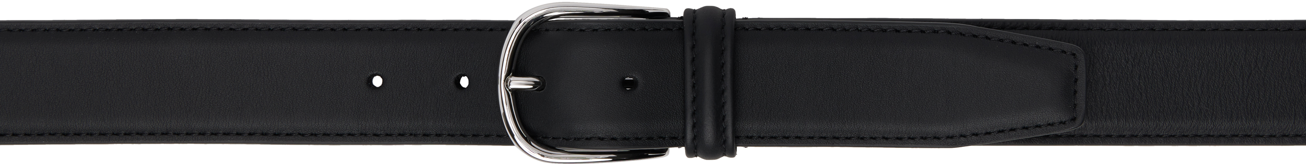 Black Stitch Trimmed Belt