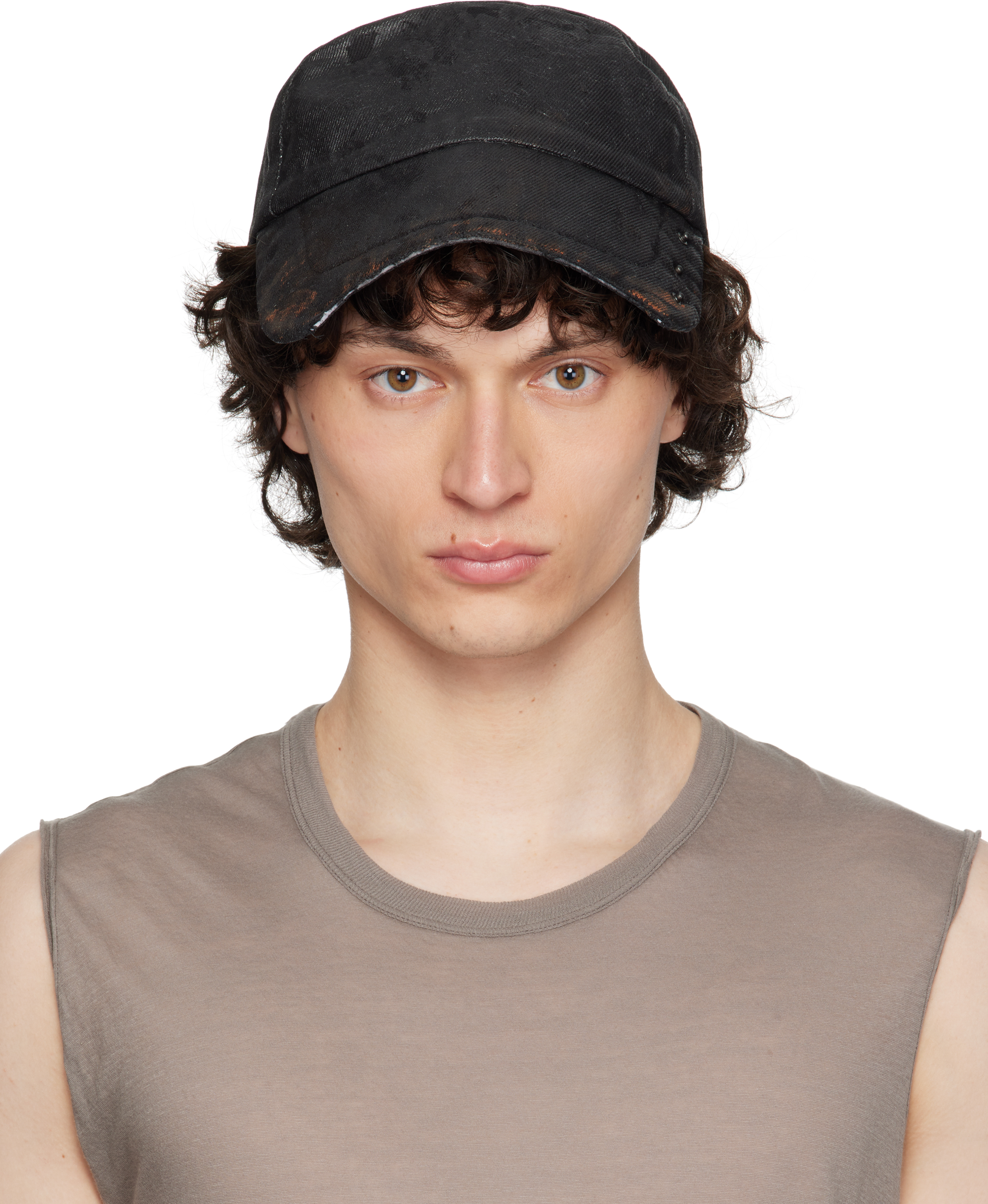Black Handcoated Horseshoe Crab Cap
