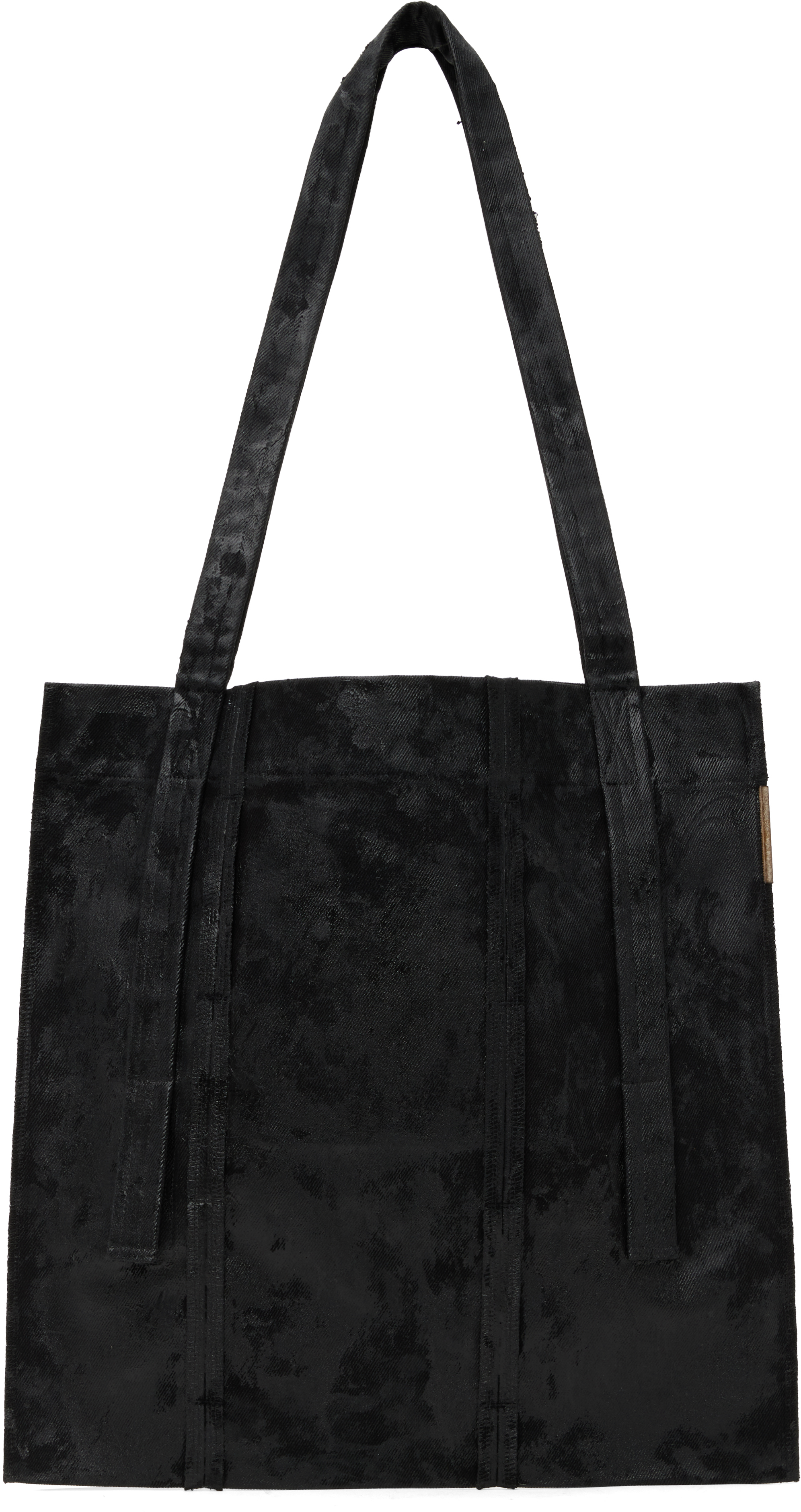 Black Hand Coated Weathered Wall Tote