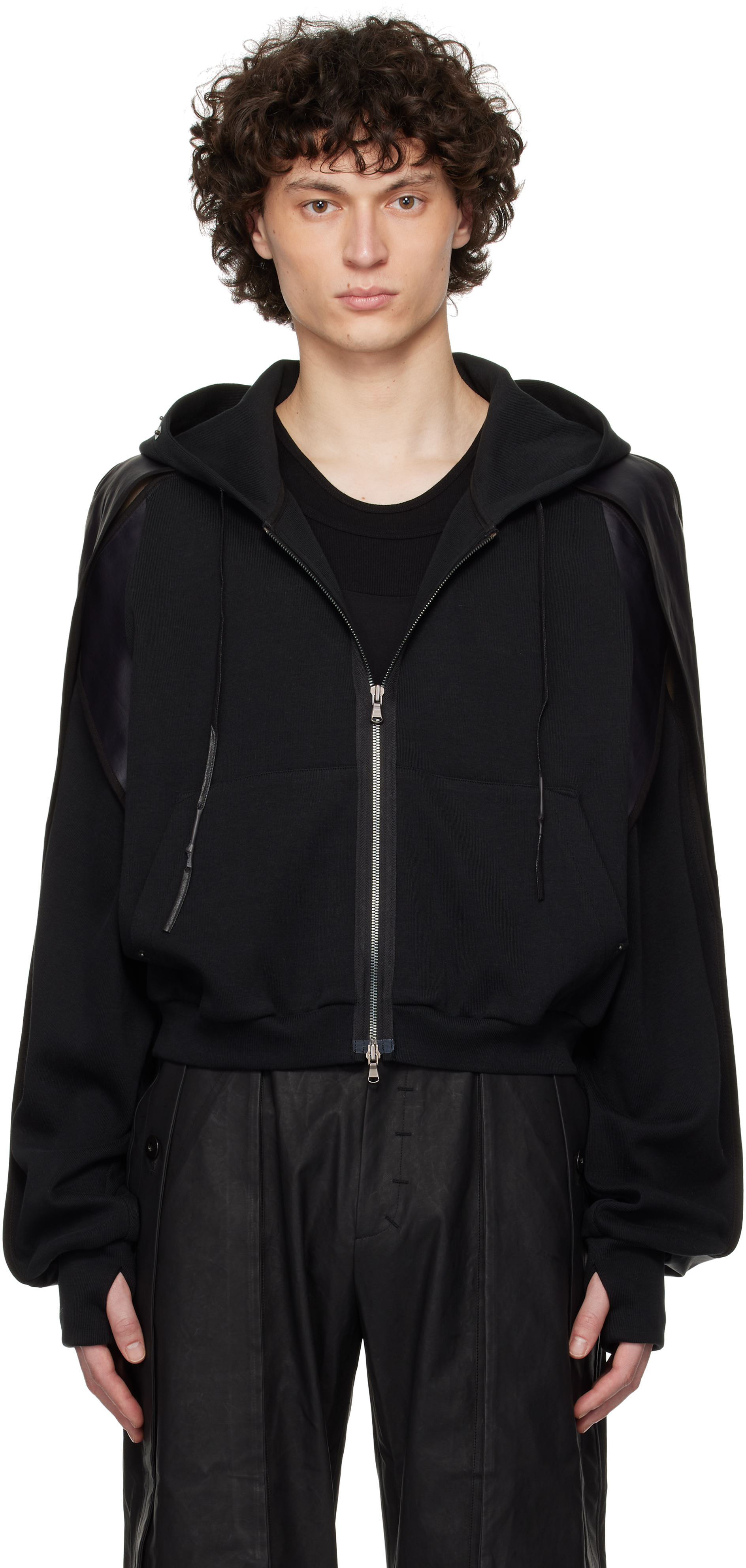 Black Horseshoe Crab Zip-Up Hoodie