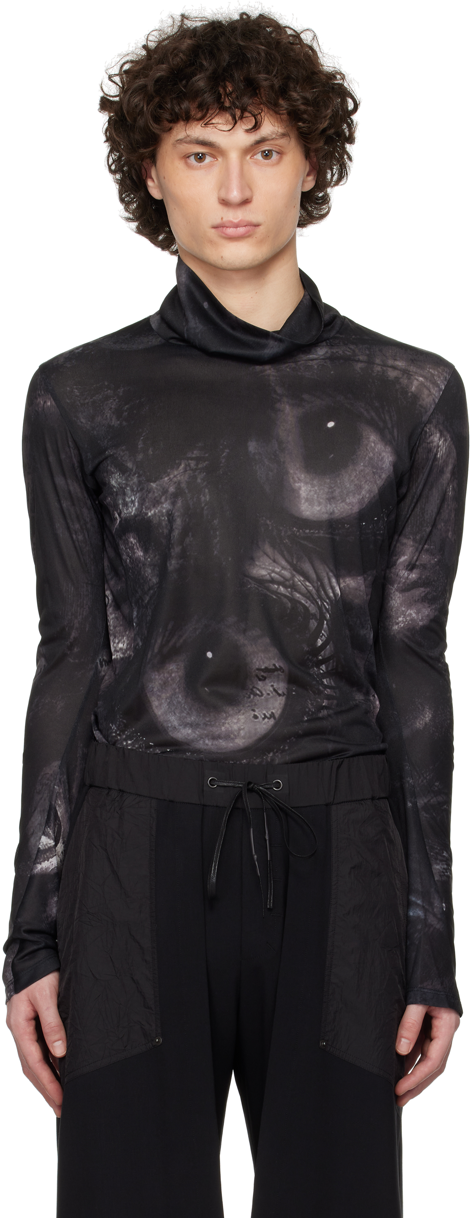 Black Digital College: Bird Eyes & Human Faces Turtleneck