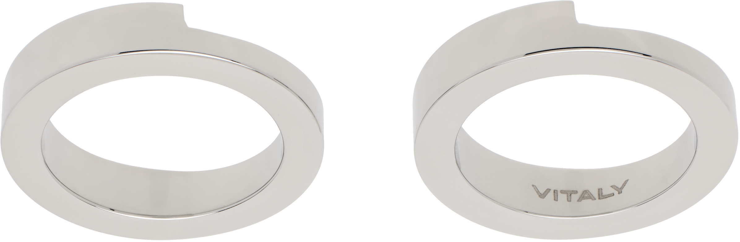 Vitaly Silver Gridlock Ring Set In Silver