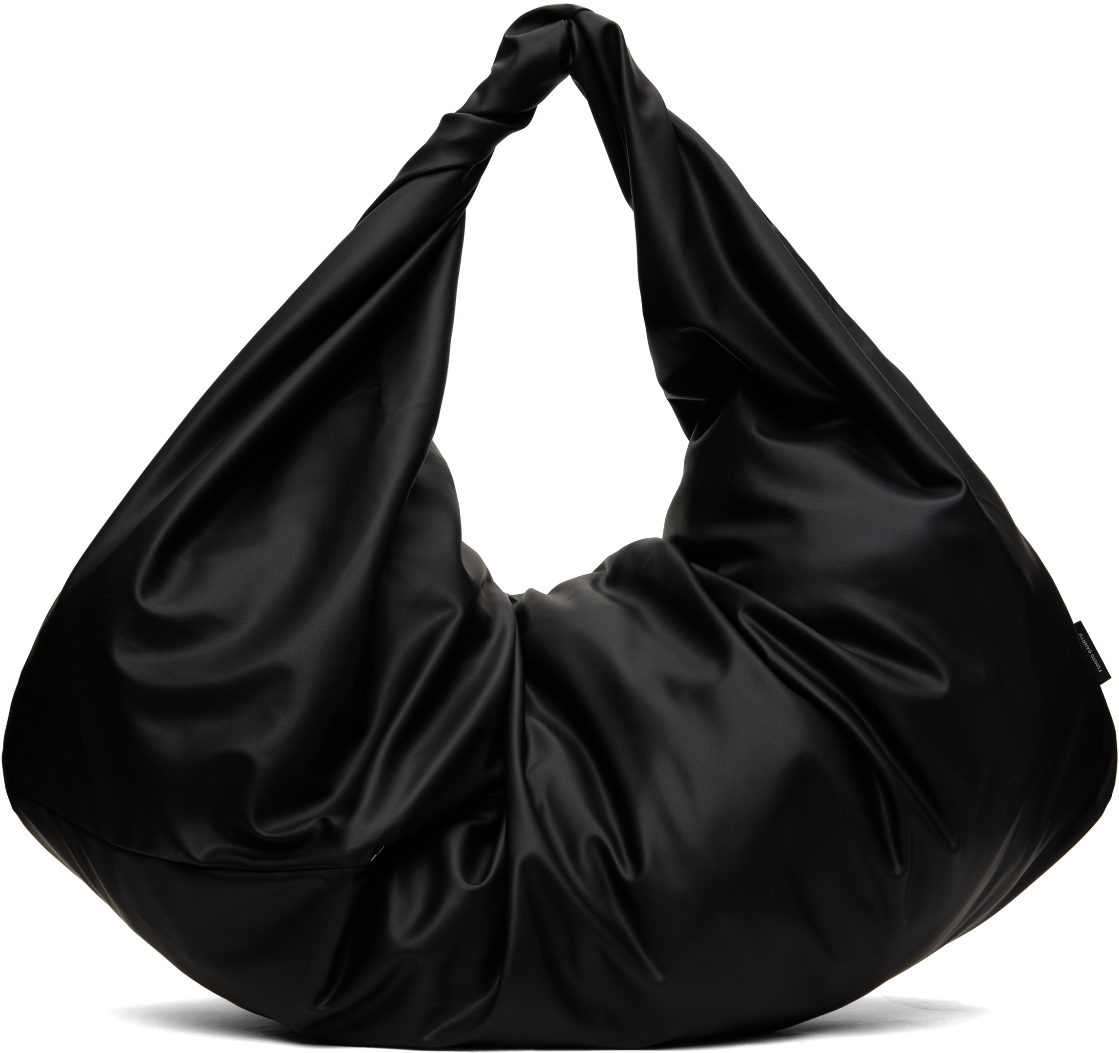 Black Draped Shoulder Bag