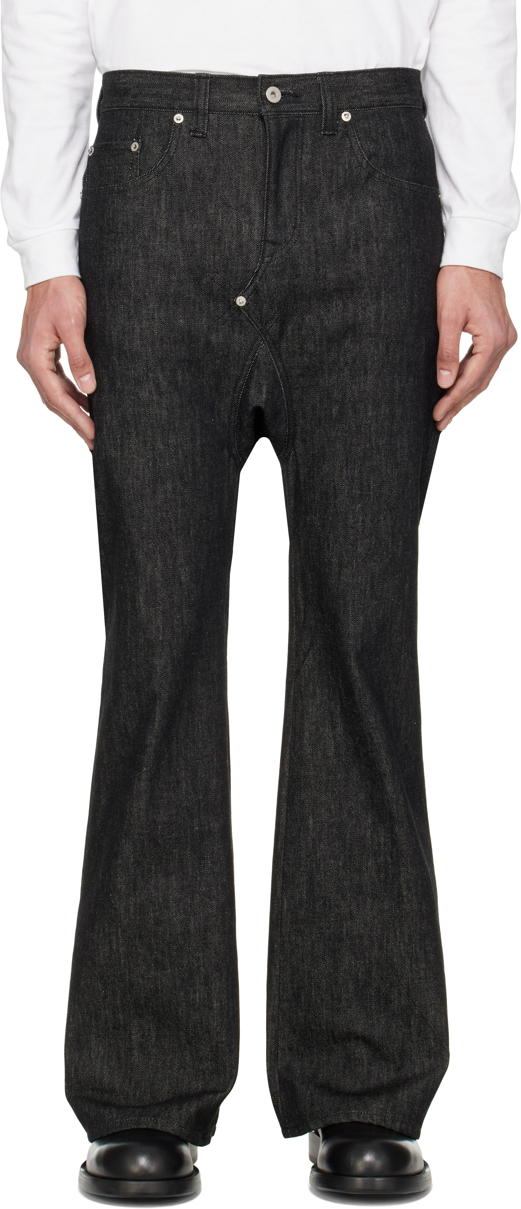 Black 5P Flare Sarouel Jeans