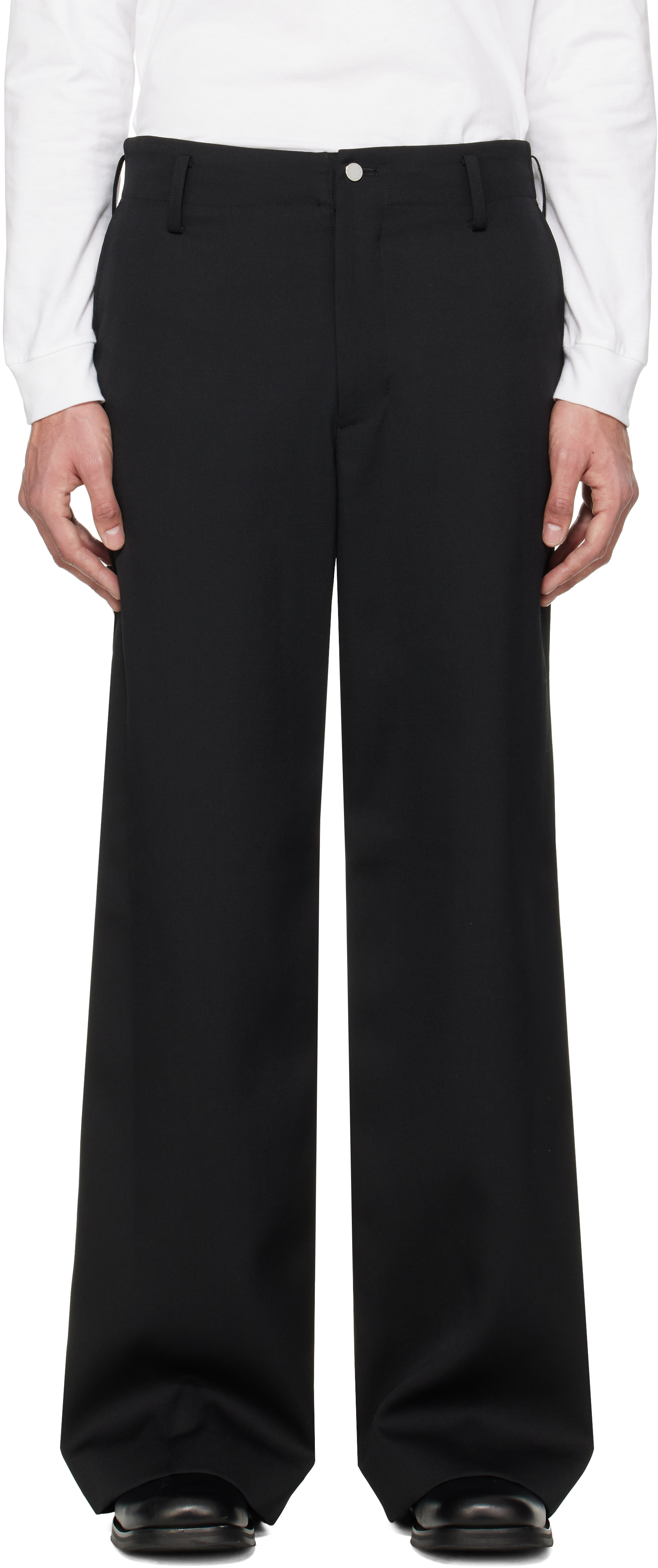 Black Reverse Trousers