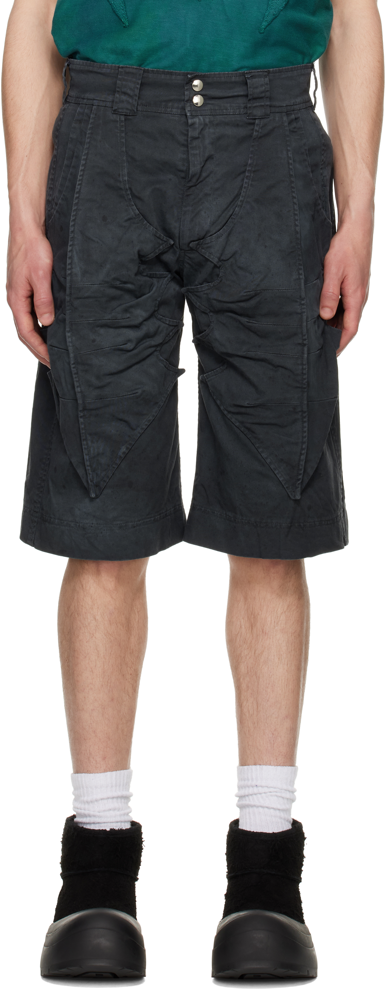 Gray Cocoon Shorts
