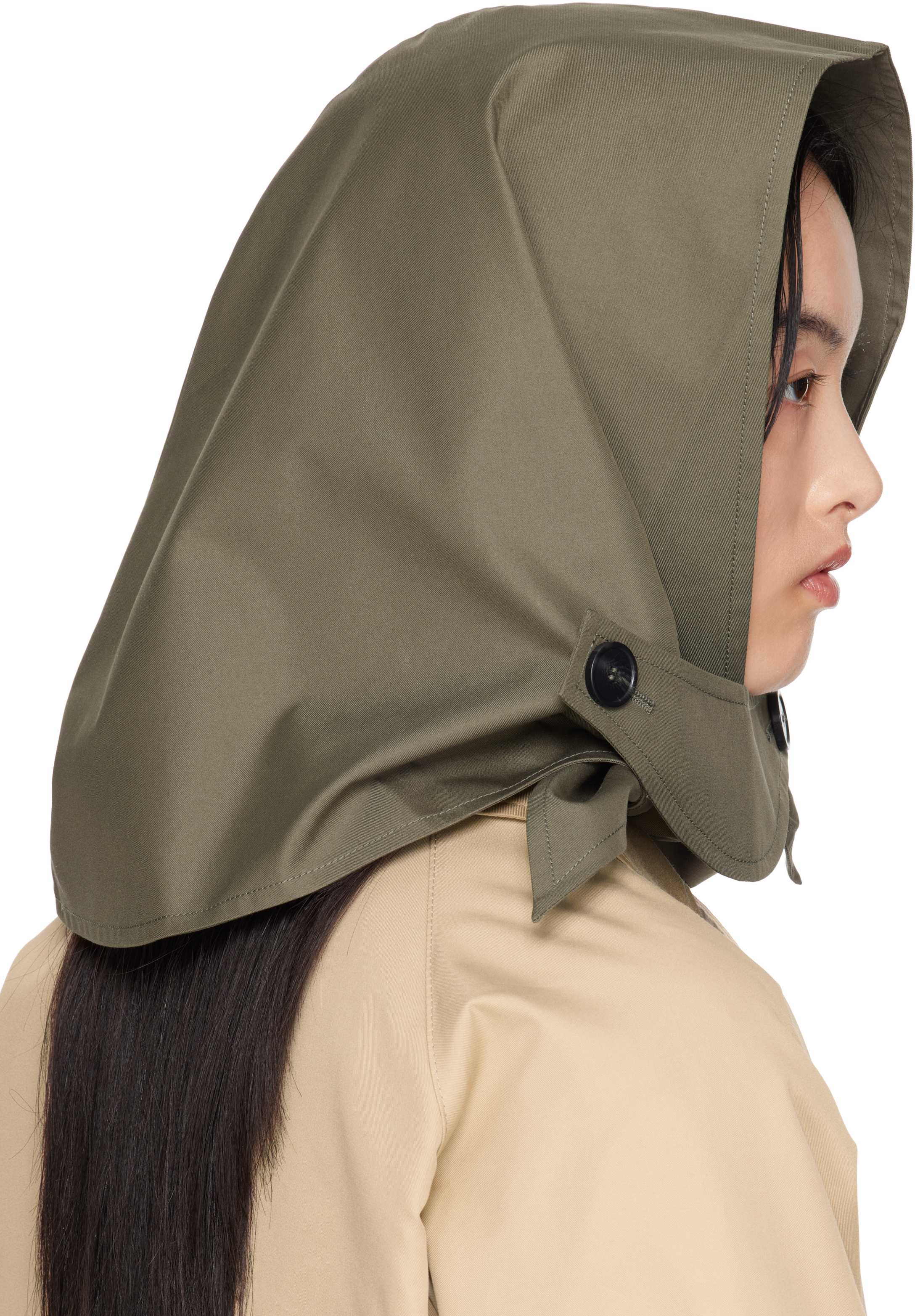 Weekend Max Mara Khaki Spiga Hood In 004 Kaki