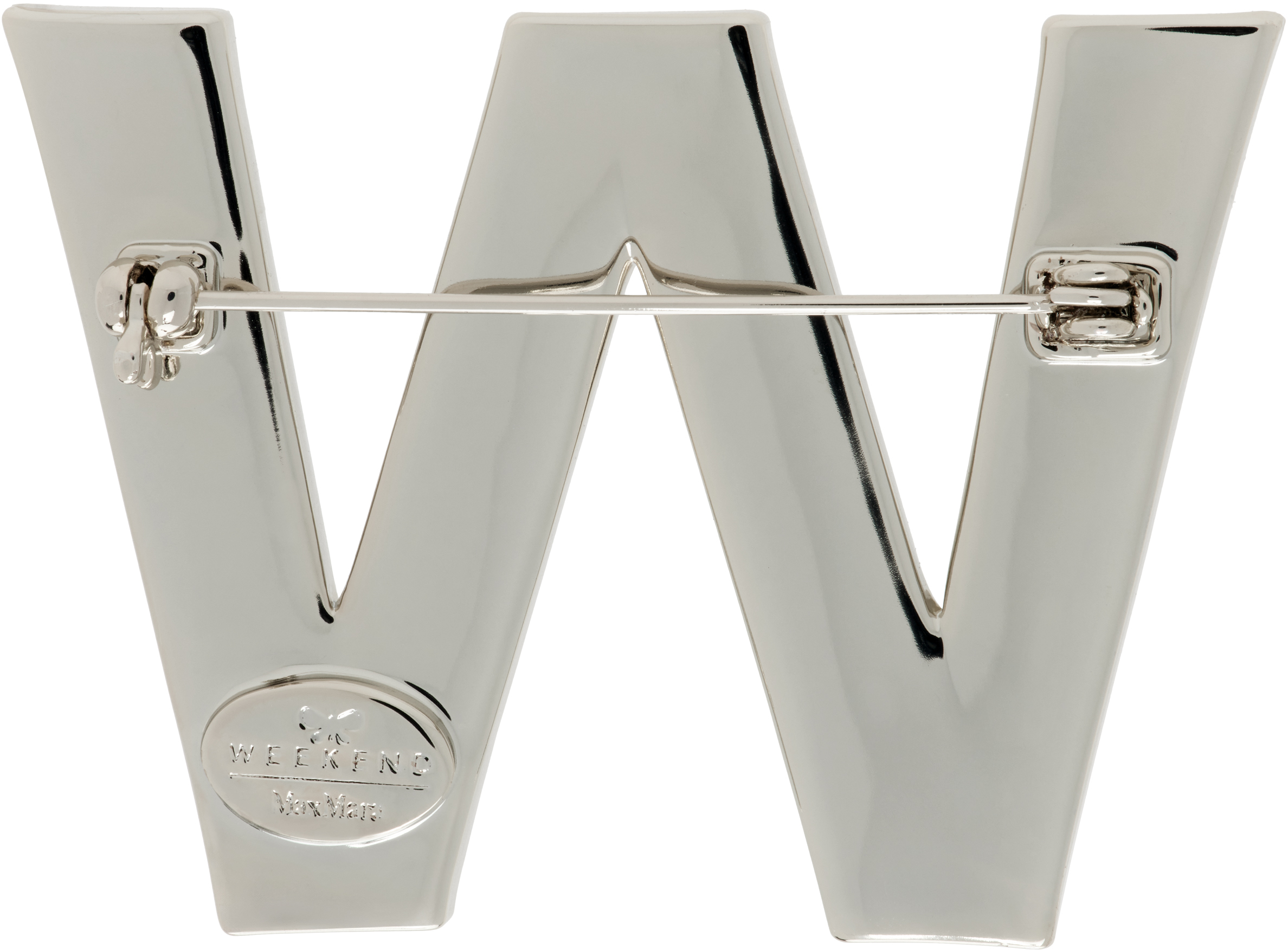 Weekend Max Mara Silver & White Carella Brooch In 002 Optical White
