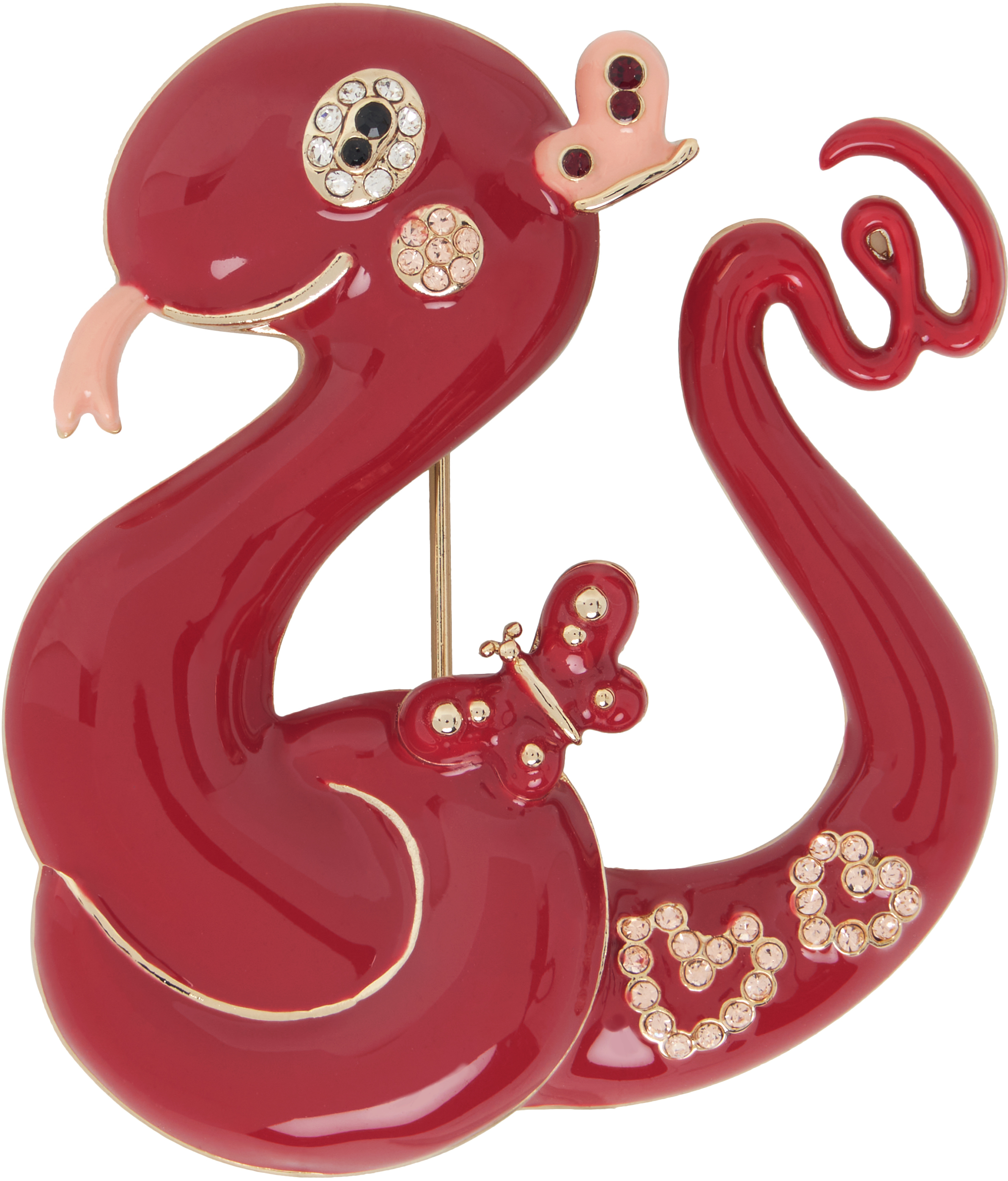 MaxMaraブローチ　レッド　赤 Weekend Max Maraのレッド＆ゴールド Carella ブローチがセール中