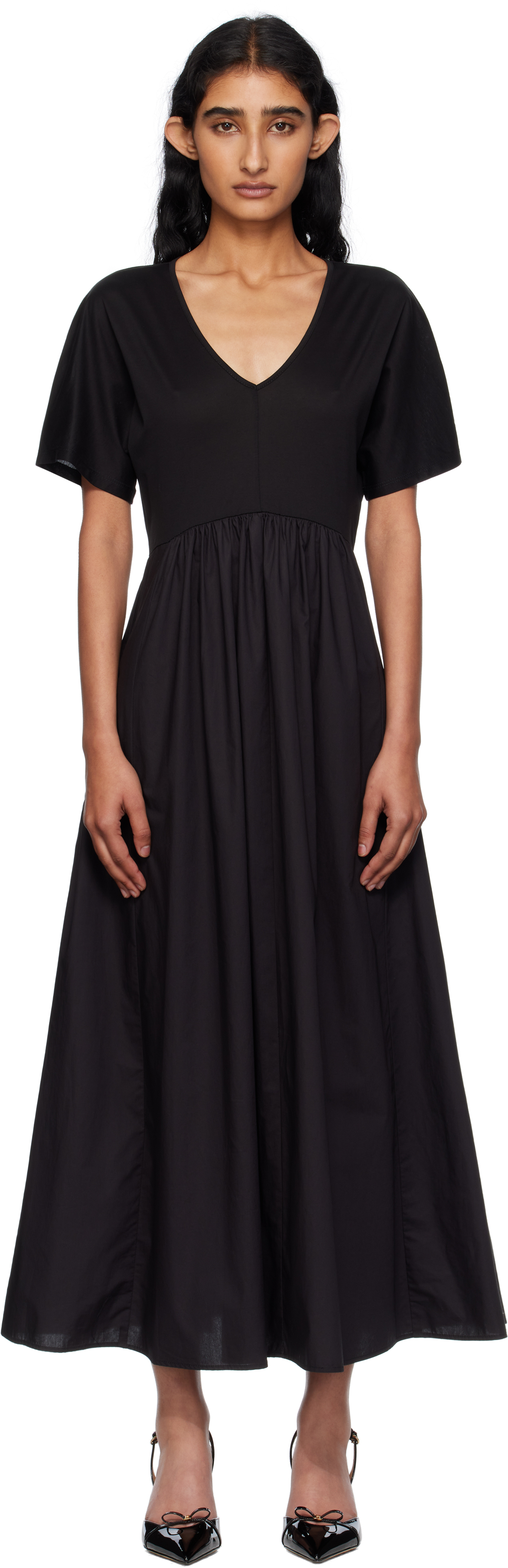 Weekend Max Mara Black Bronzo Midi Dress In Black