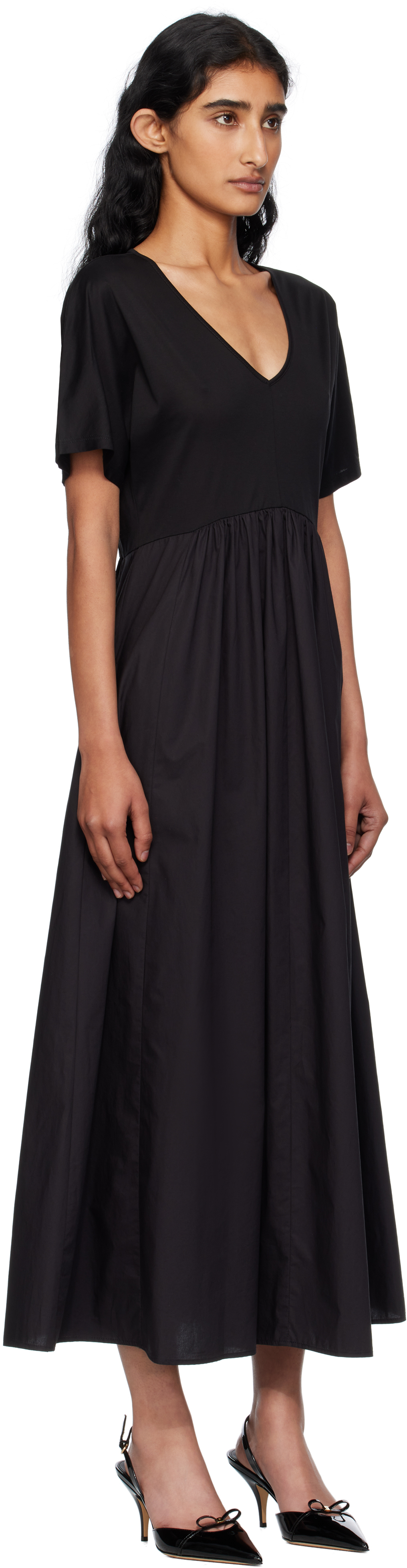 Weekend Max Mara Black Bronzo Midi Dress In Black