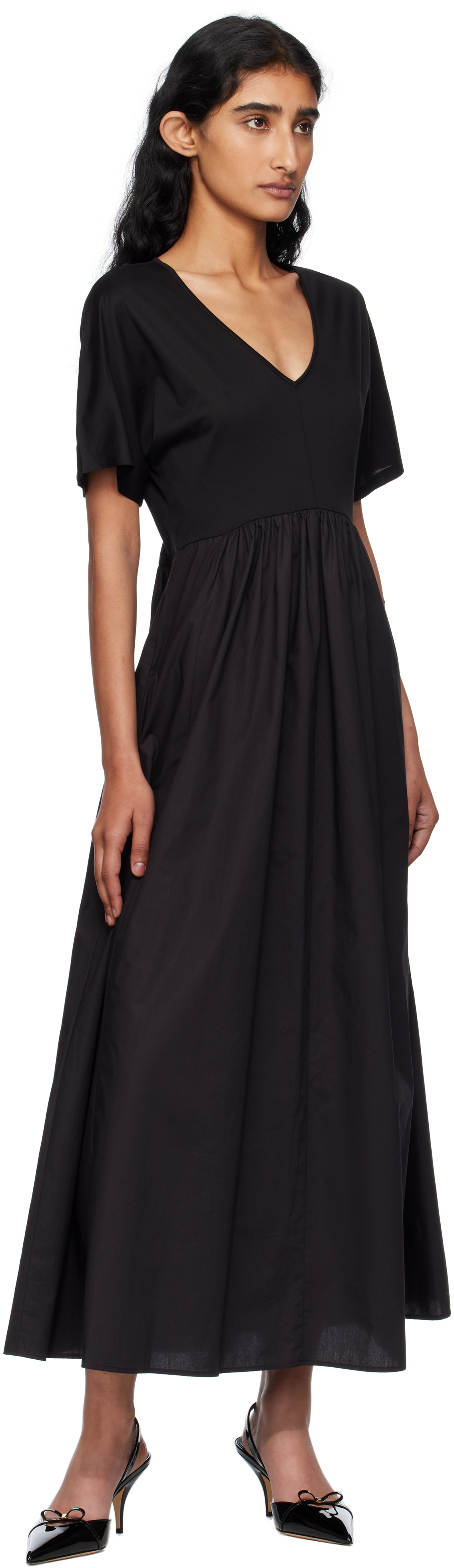 Weekend Max Mara Black Bronzo Midi Dress In Black