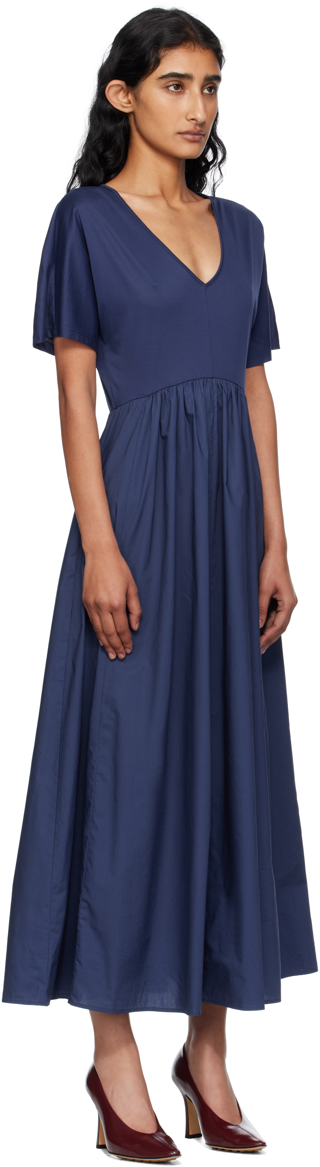 Weekend Max Mara Navy Bronzo Midi Dress