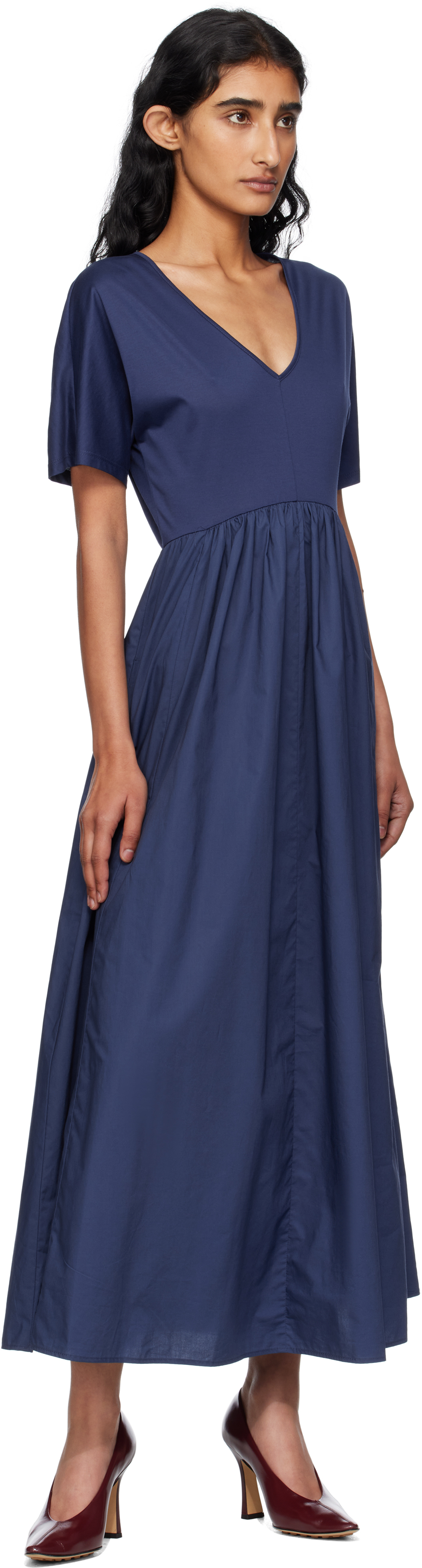 Weekend Max Mara Navy Bronzo Midi Dress