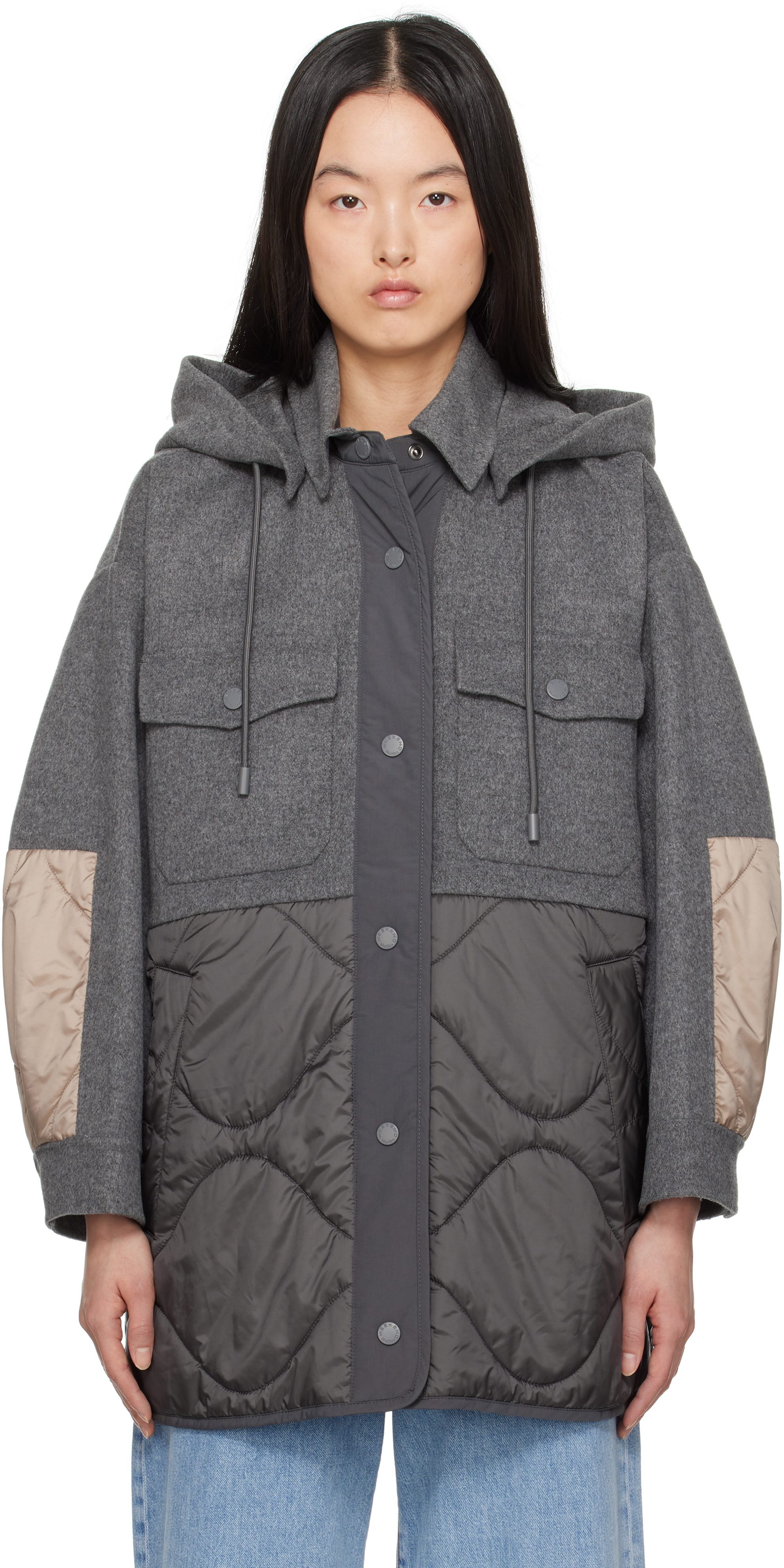 ジャケット Weekend Max Mara GARY - Hooded jacket in wool Hooded wool jacket, navy | Weekend Max Mara