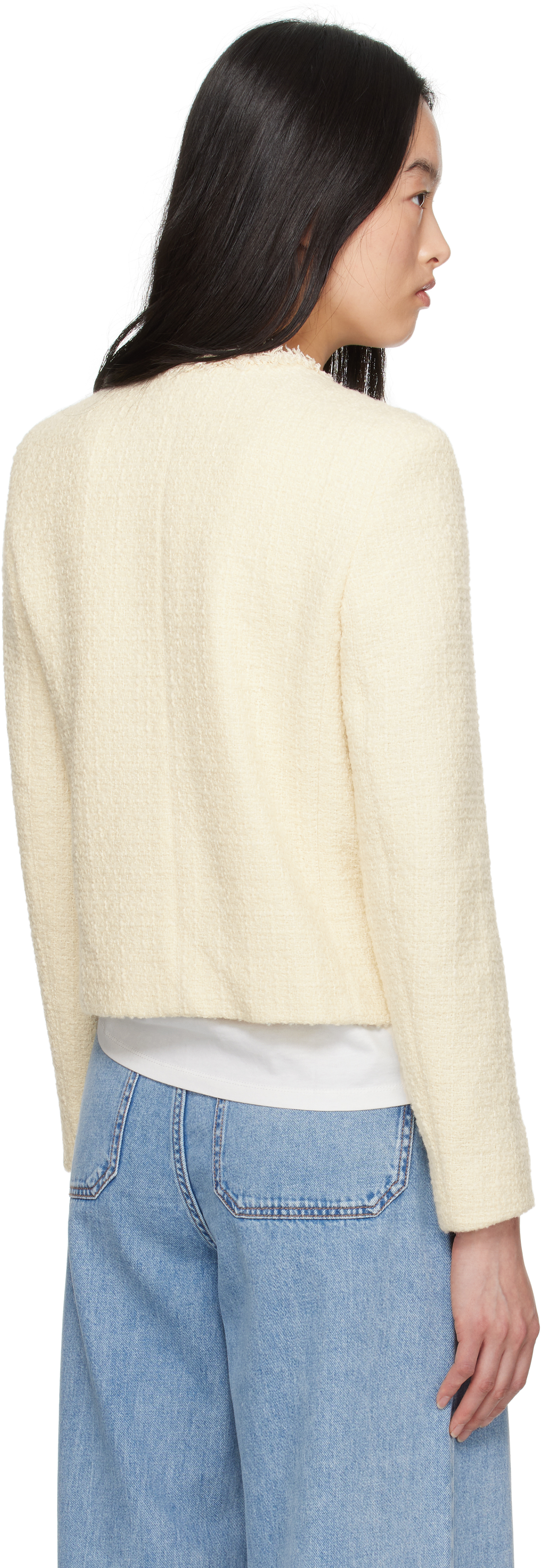 Weekend Max Mara Long-sleeved Casual Jacket In White