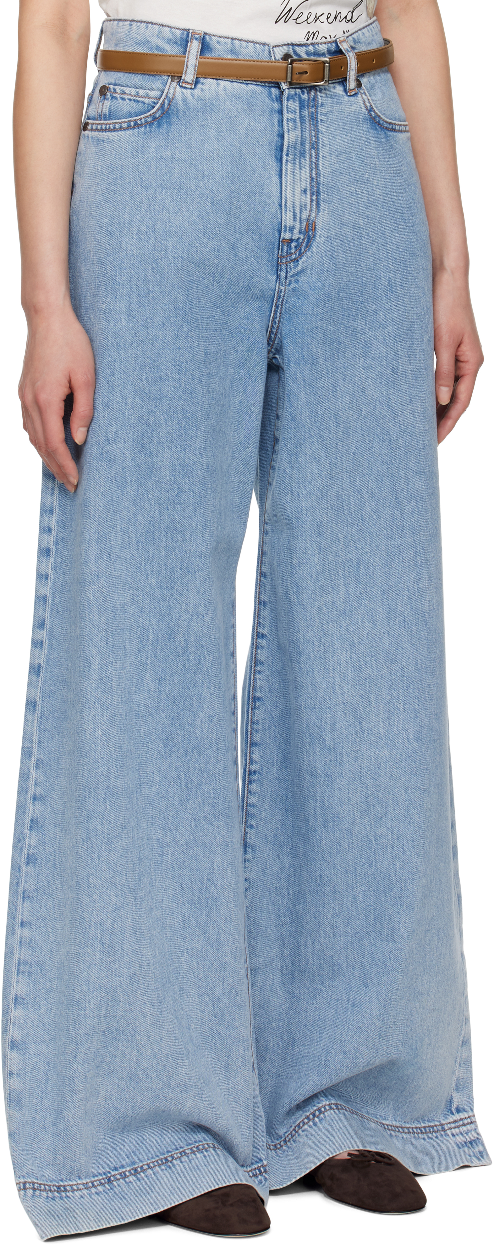 Weekend Max Mara Five-bag Jeans In 038 Navy