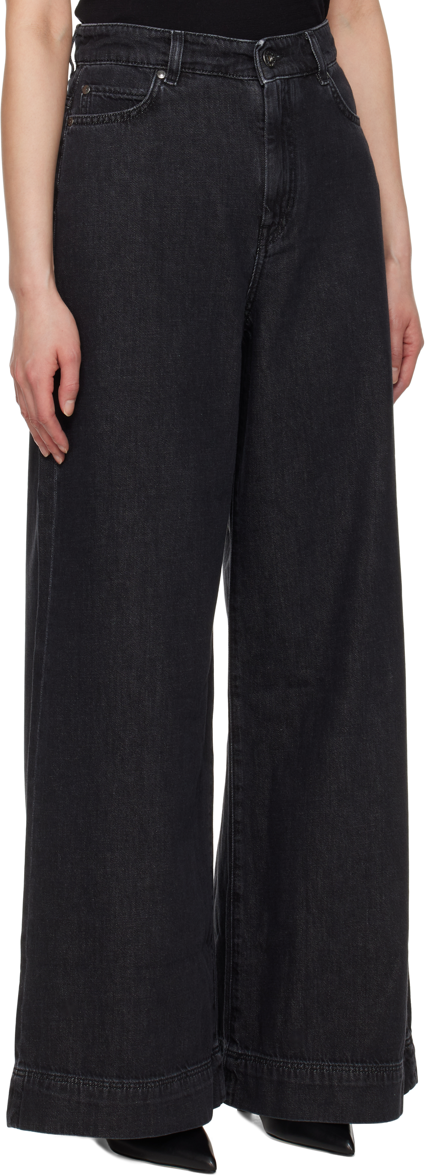 Shop Weekend Max Mara Black Vega Jeans In 007 Black