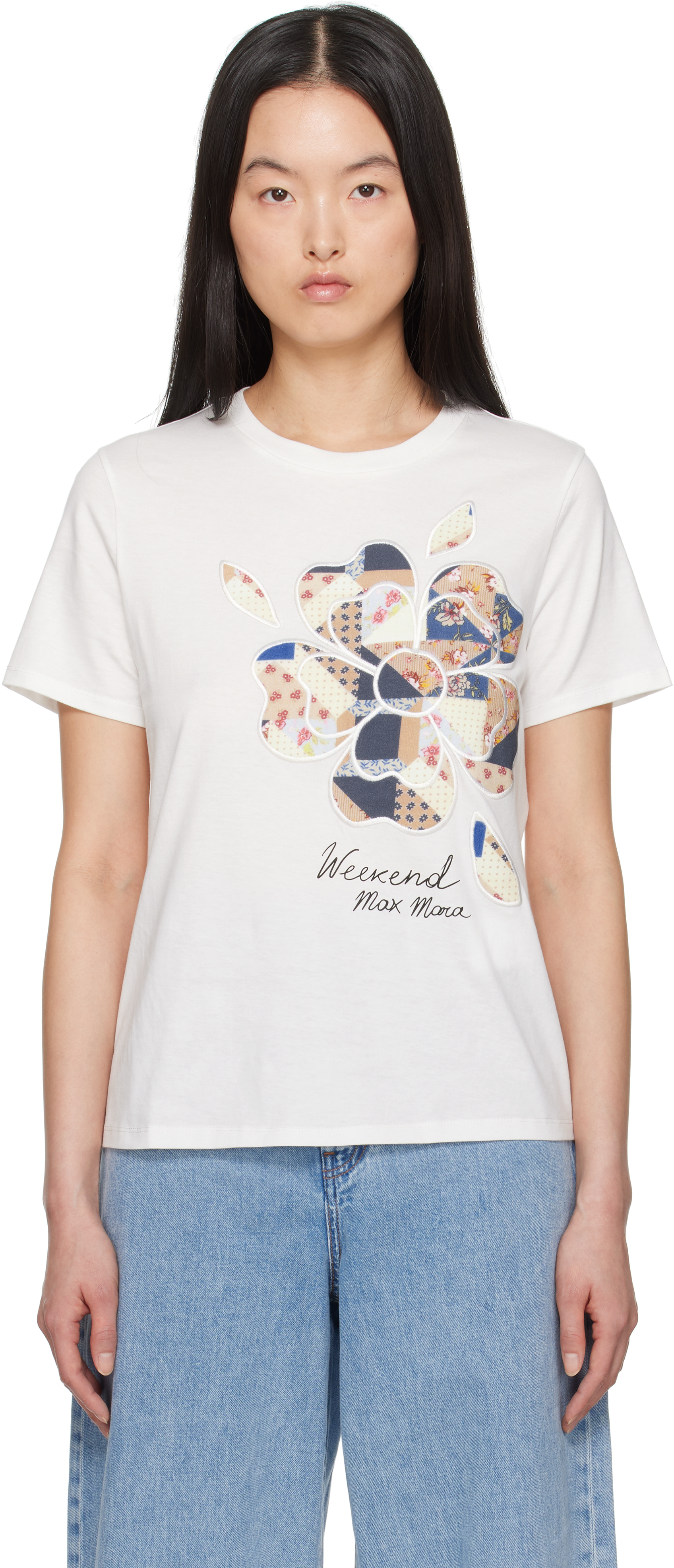 White Vello T-shirt by Weekend Max Mara on Sale