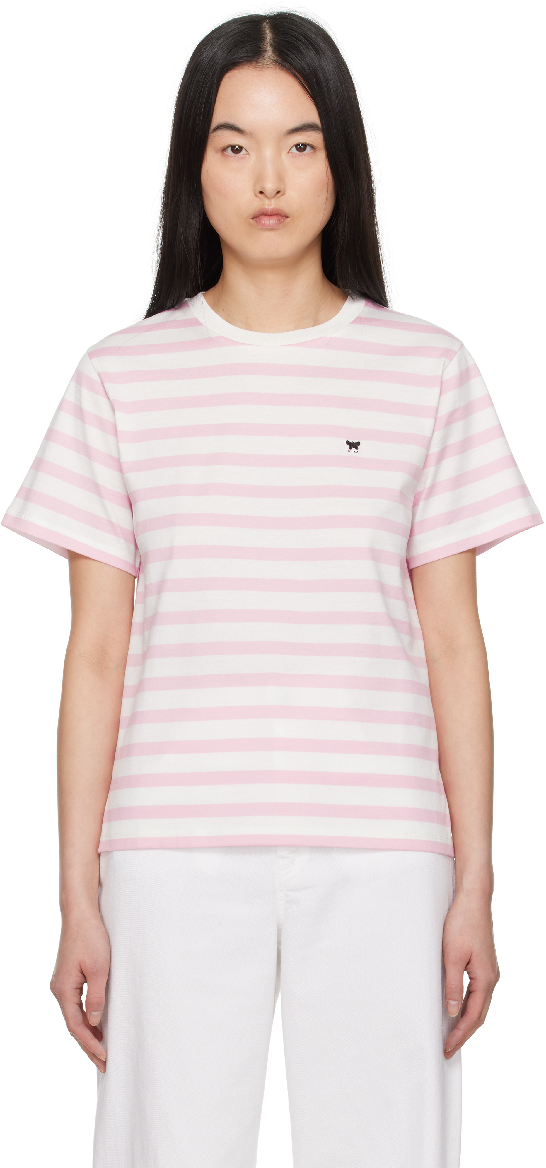 Pink & White Satrapo T-shirt by Weekend Max Mara on Sale