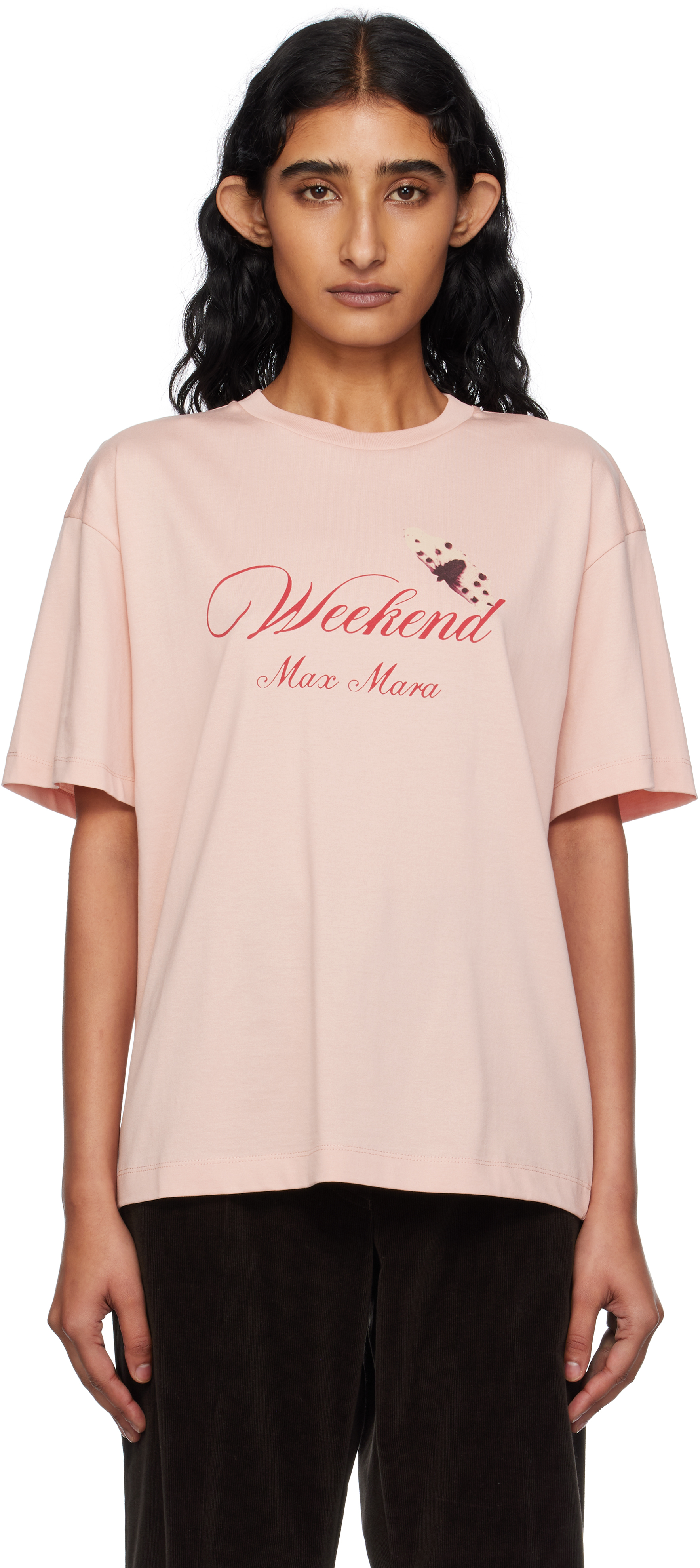 Weekend Max Mara Pink Radura T-shirt In Pink