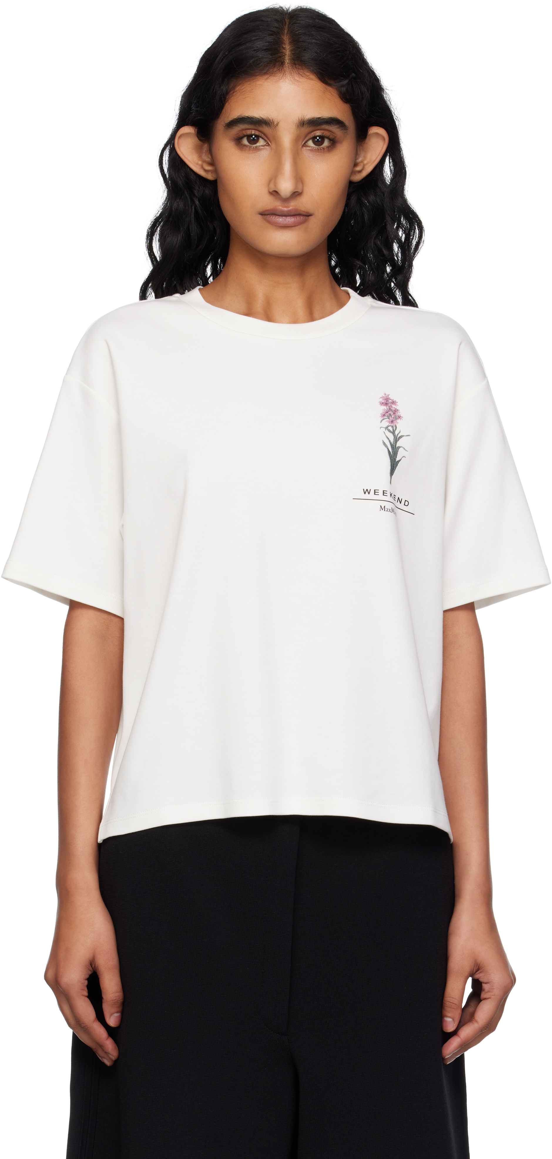 Weekend Max Mara White Lecco T-shirt In White