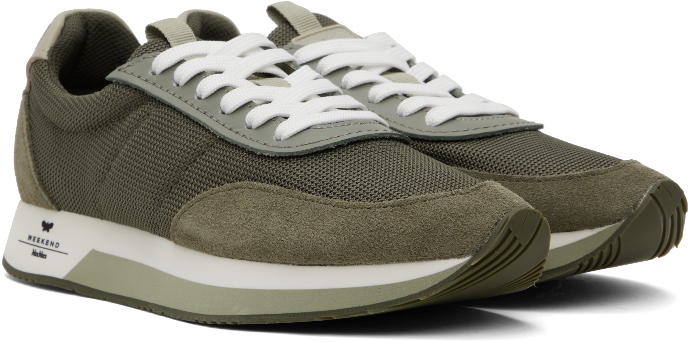 Weekend Max Mara Khaki Raro Sneakers In 002 Kaki