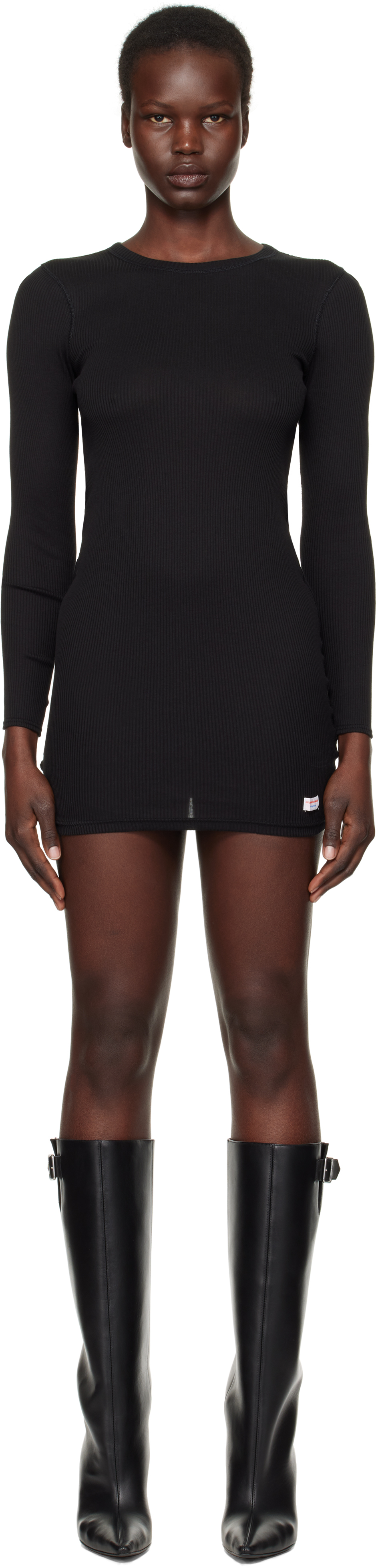 Alexander Wang ☆ブラック 長袖 ラウンジウェア ミニワンピース Alexander Wang ☆ブラック 長袖 ラウンジウェア ミニワンピース