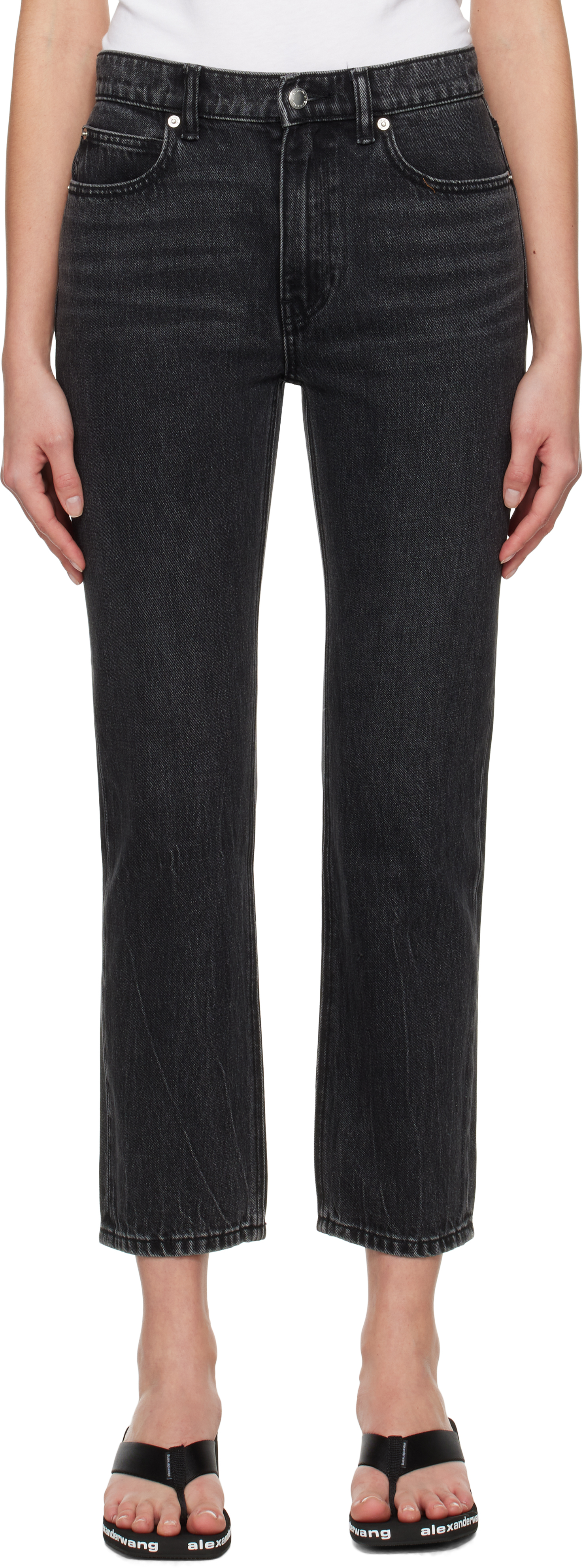 Black OG High-Rise Stovepipe Jeans