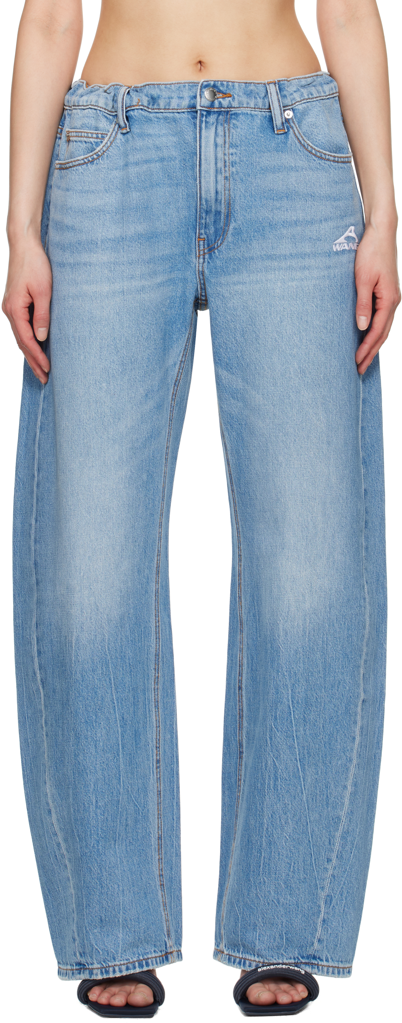 Indigo Regen 5-Pocket Denim Track Jeans