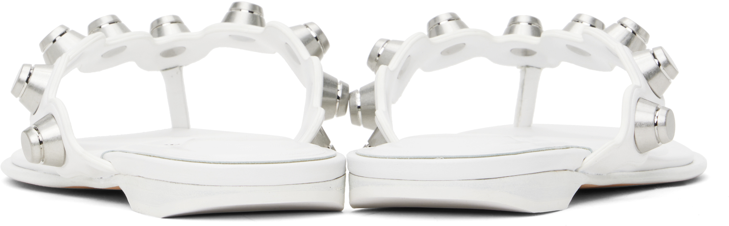 Alexander Wang White Rexa Thong Flat Sandals In Optic White