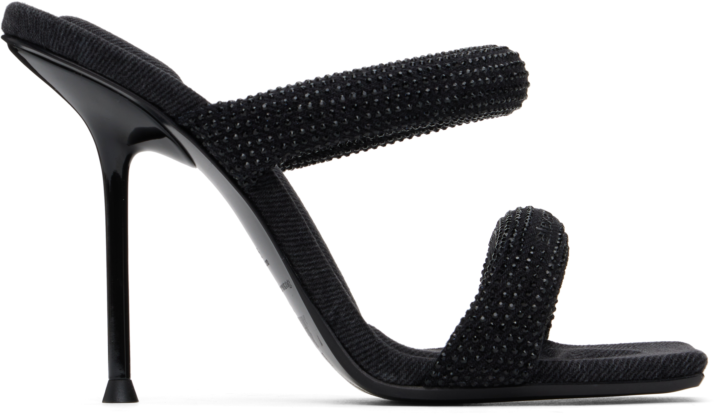 Black Julie 105mm Heeled Sandals