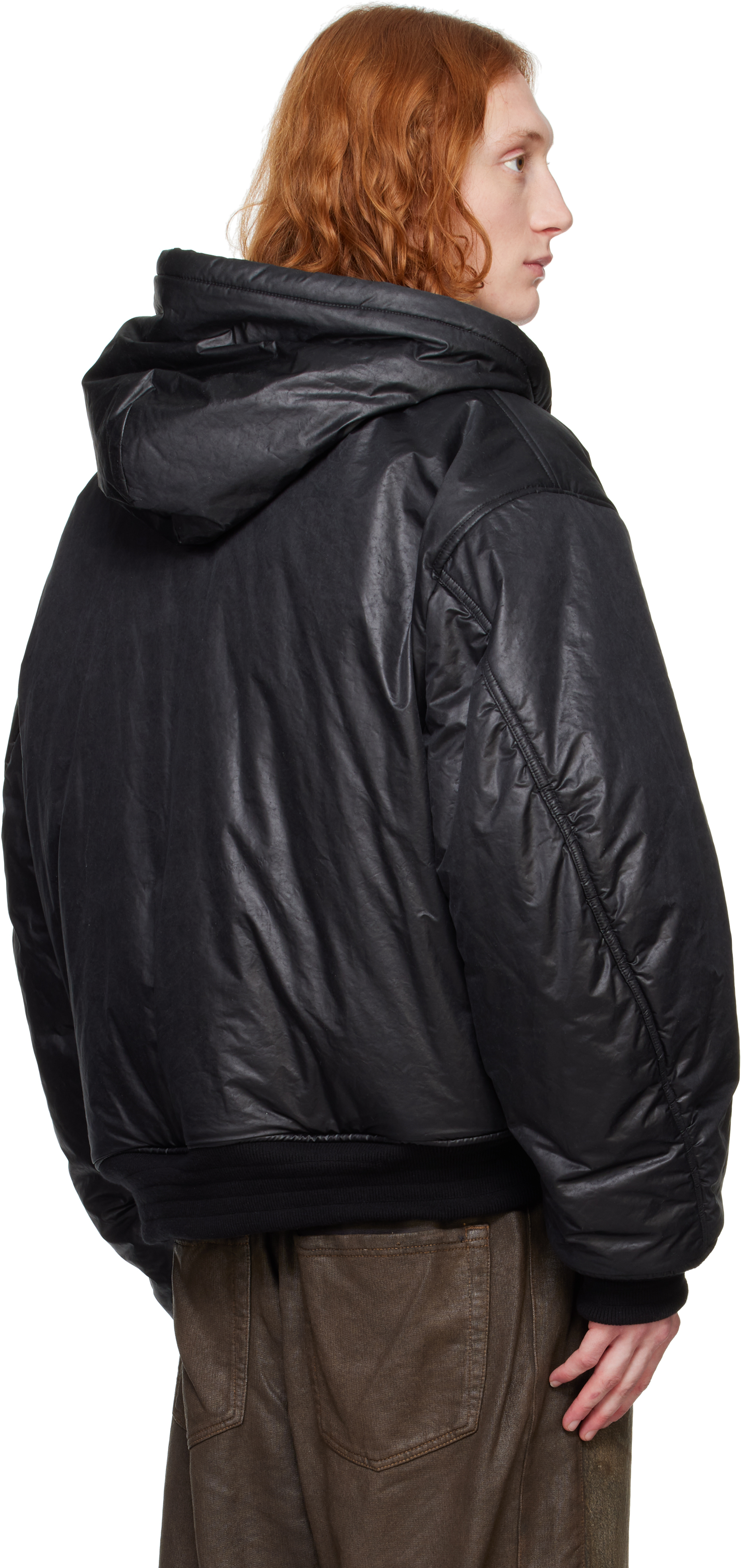 Alexander Wang Black Padded Bomber Jacket In Black