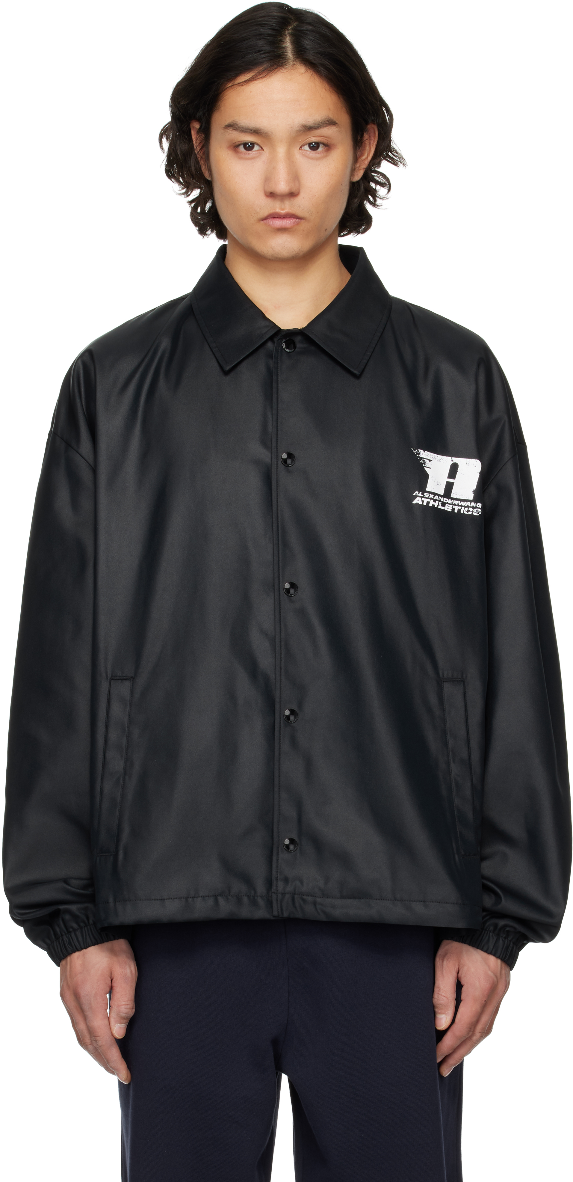 Alexander Wang Logo-print Jacket In Black
