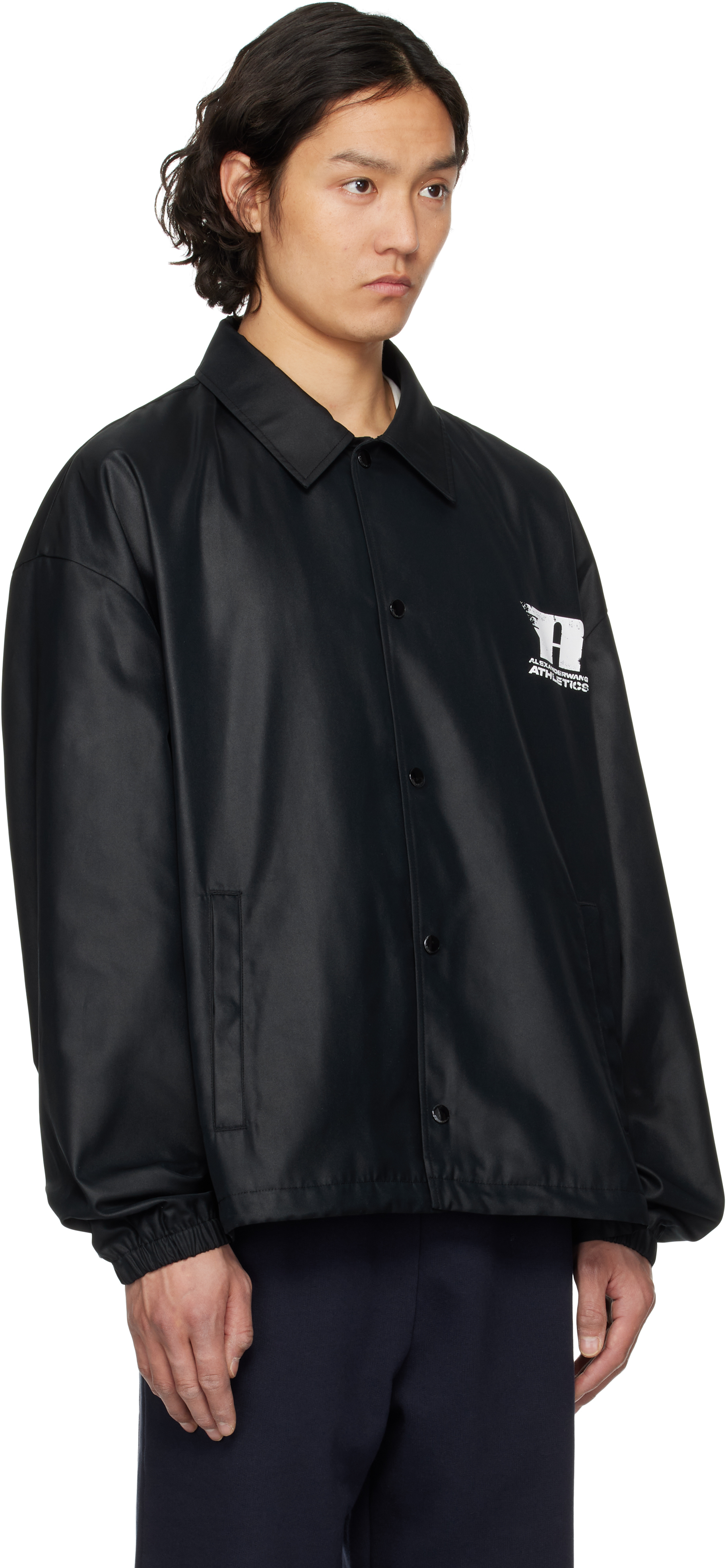 Alexander Wang Logo-print Jacket In Black