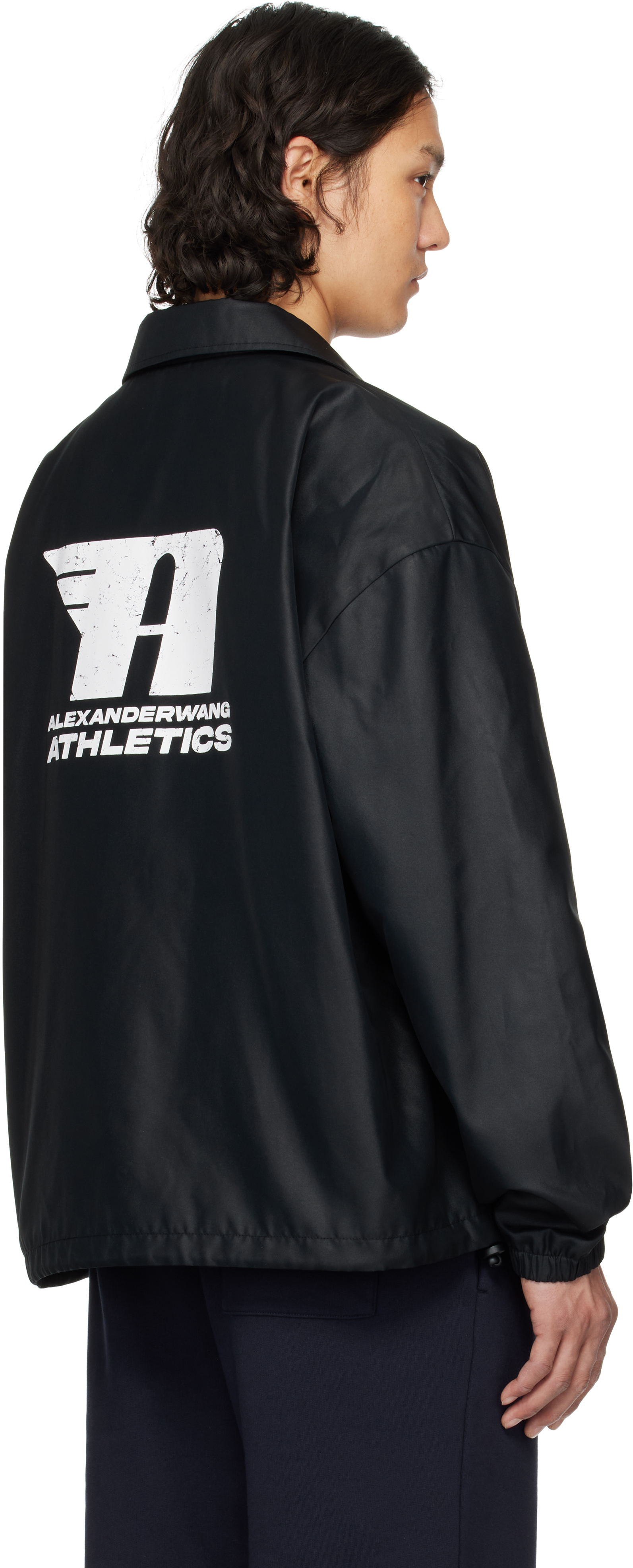 Alexander Wang Logo-print Jacket In Black