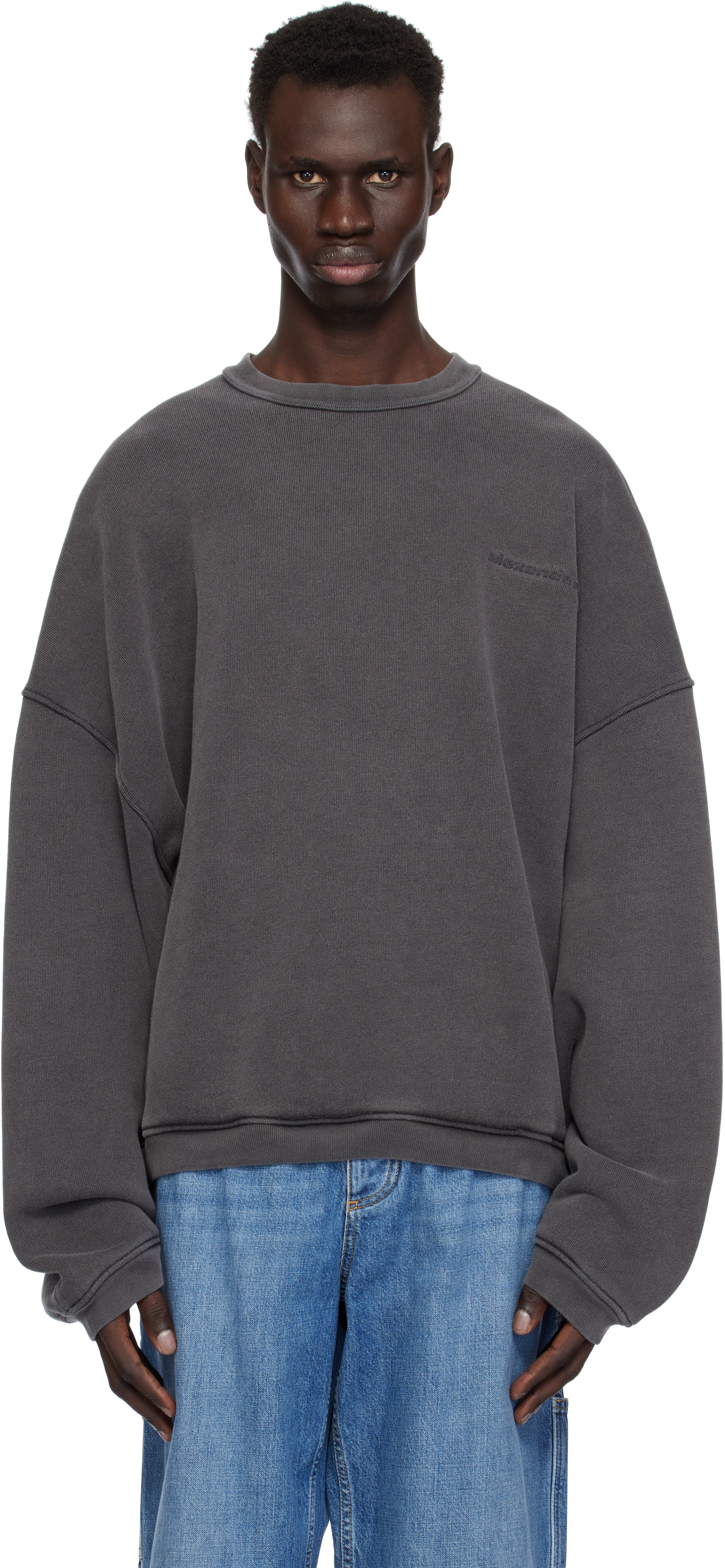 Gray Logo Crewneck Sweatshirt