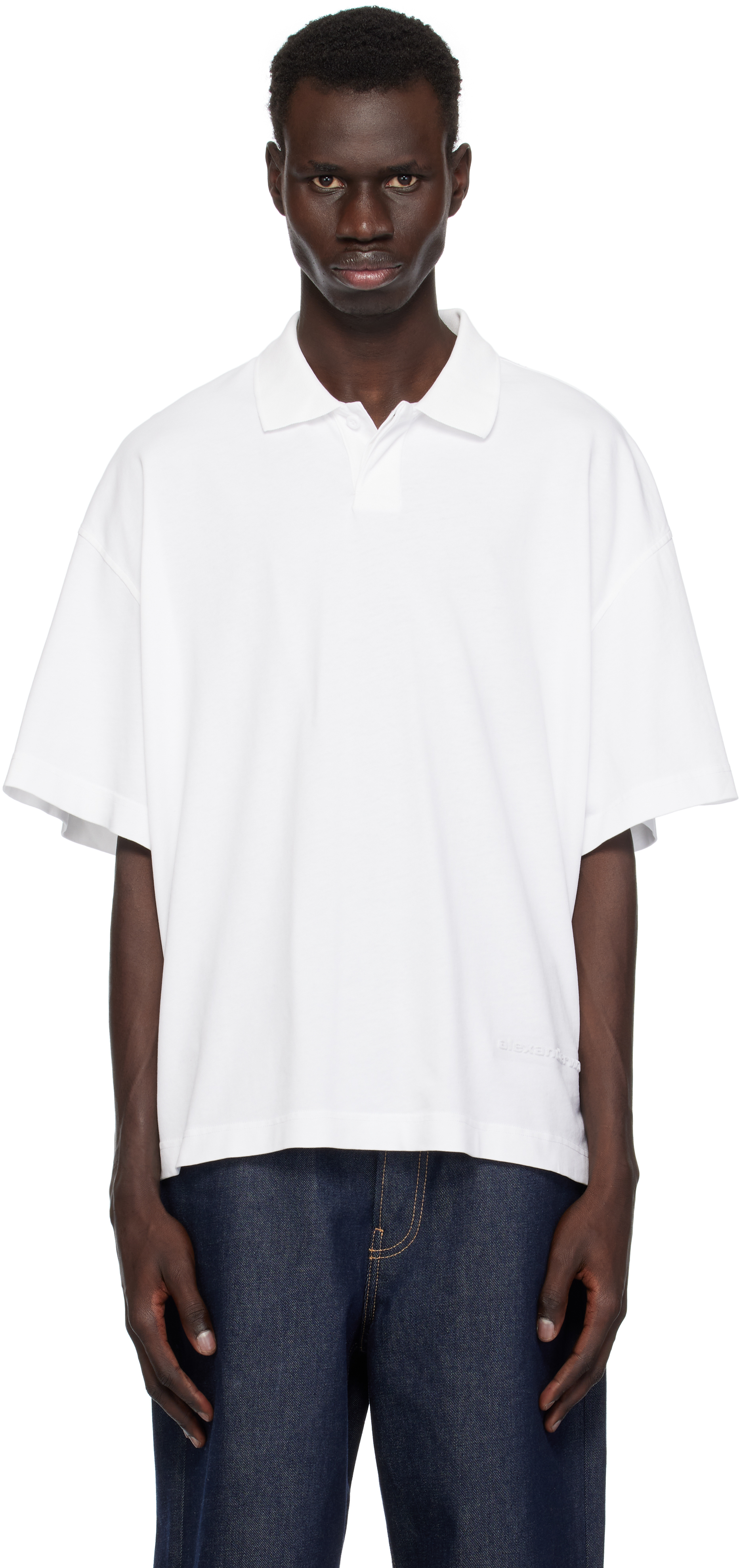 White Short-Sleeve Polo