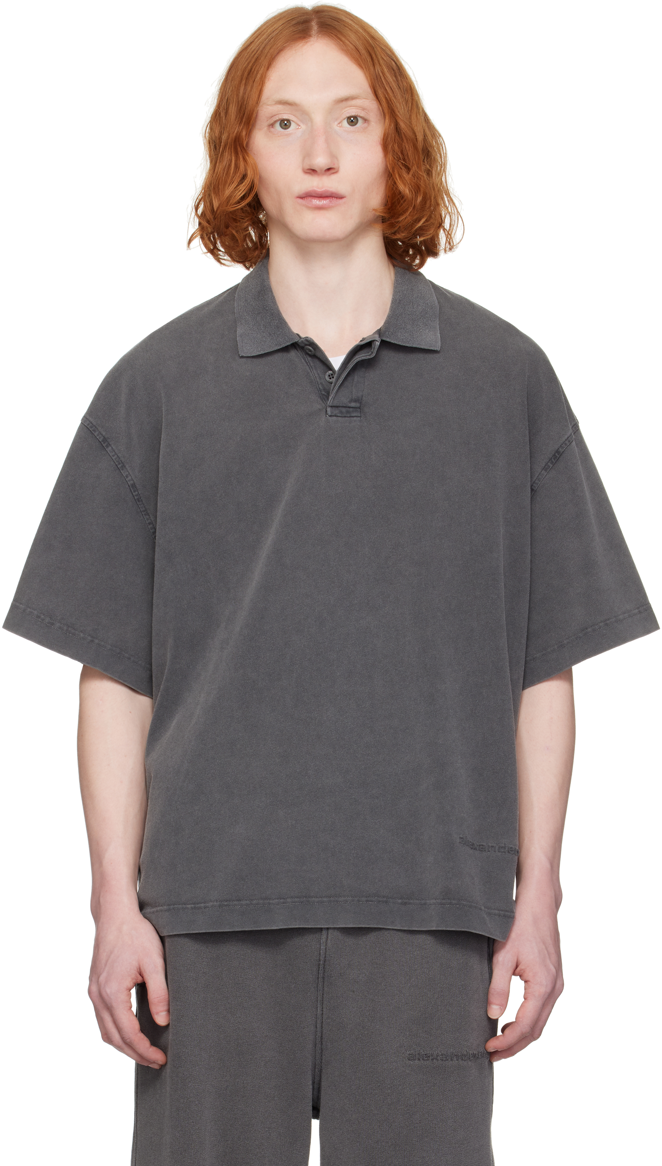 Tシャツ・カットソー Alexander Wang Short Sleeve Polo Tee alexanderwang アレキサンダーワング メンズ コットンジャージー
