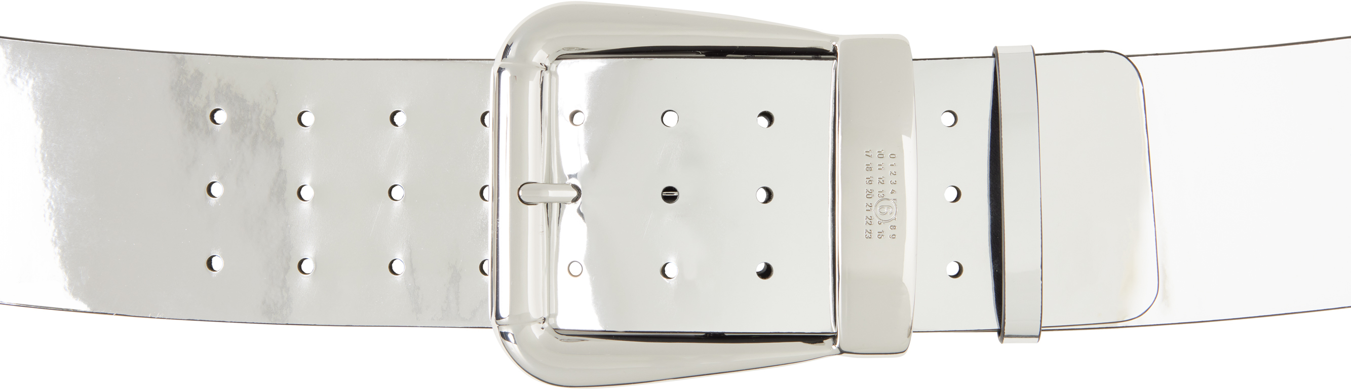 ベルト MM6 MAISON MARGIELA Woman Belt Silver SA6TP0022P8322 T9002 Silver Buckle Belt by MM6 Maison Margiela on Sale