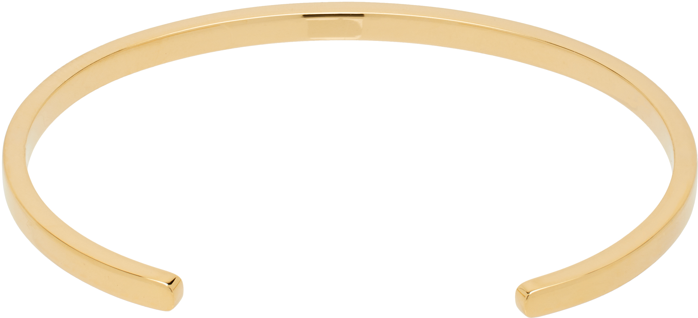 Shop Mm6 Maison Margiela Gold Numeric Minimal Signature Bracelet In 950 Polished Yellow