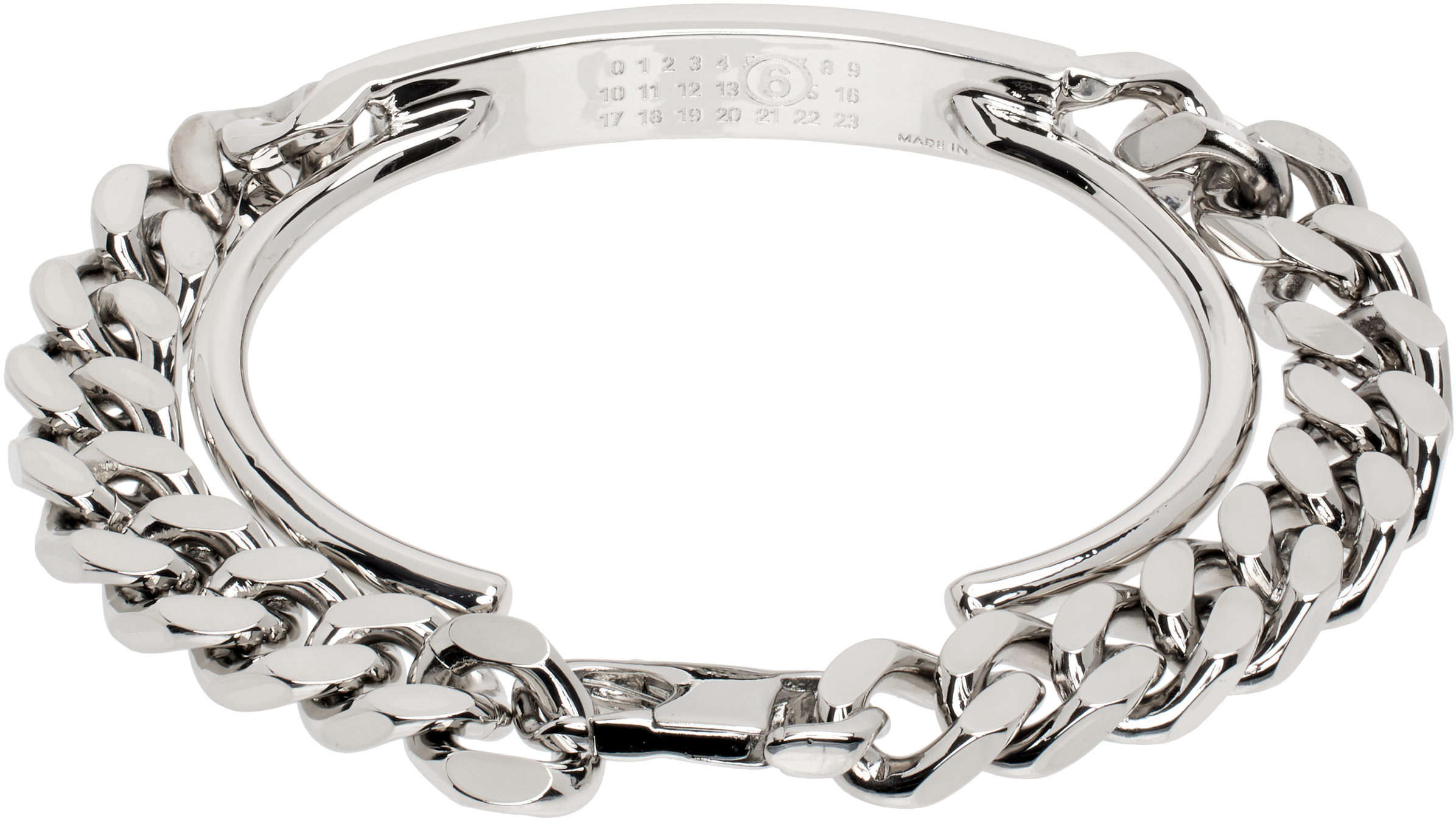 MM6 MAISON MARGIELA SILVER TIERED BRACELET