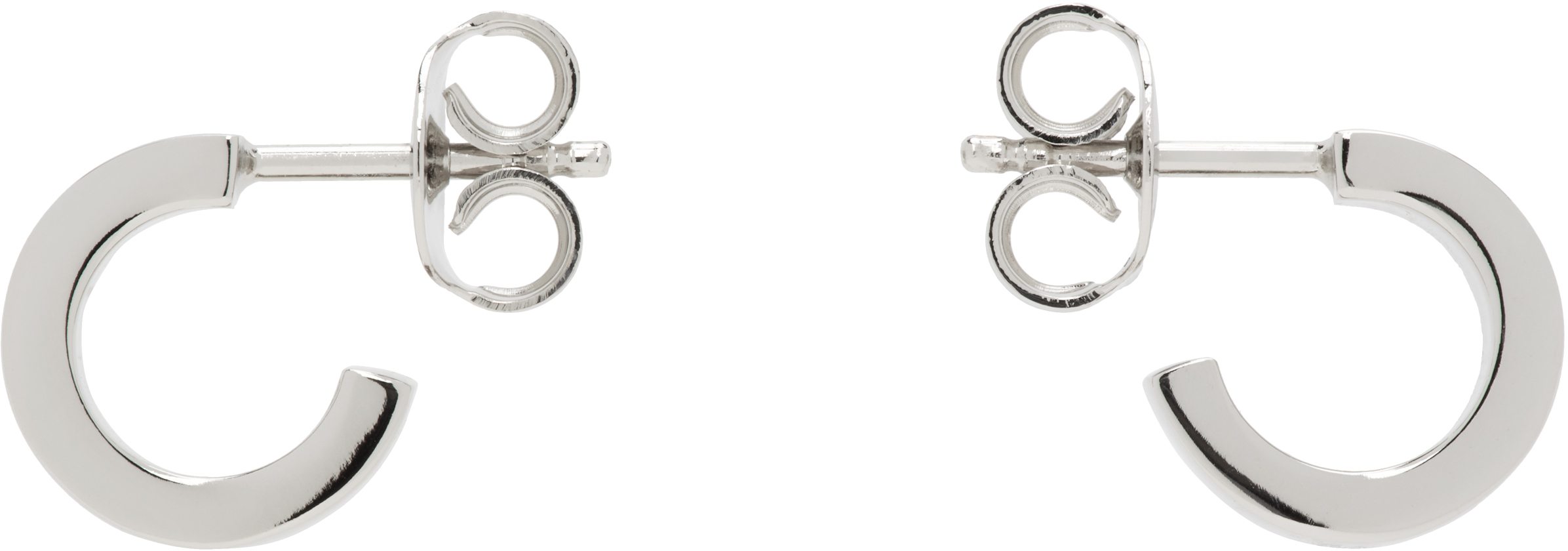 Gold Numeric Minimal Signature Hoop Earrings