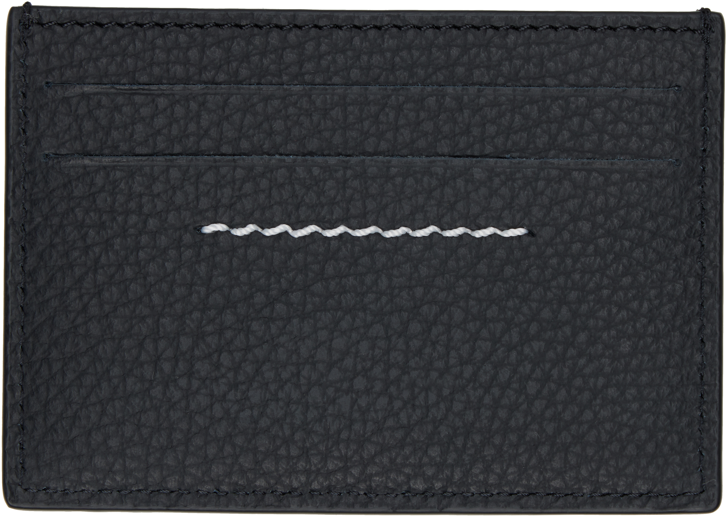 Mm6 Maison Margiela Signature Numbers Motif Leather Cardholder In T8013 Black