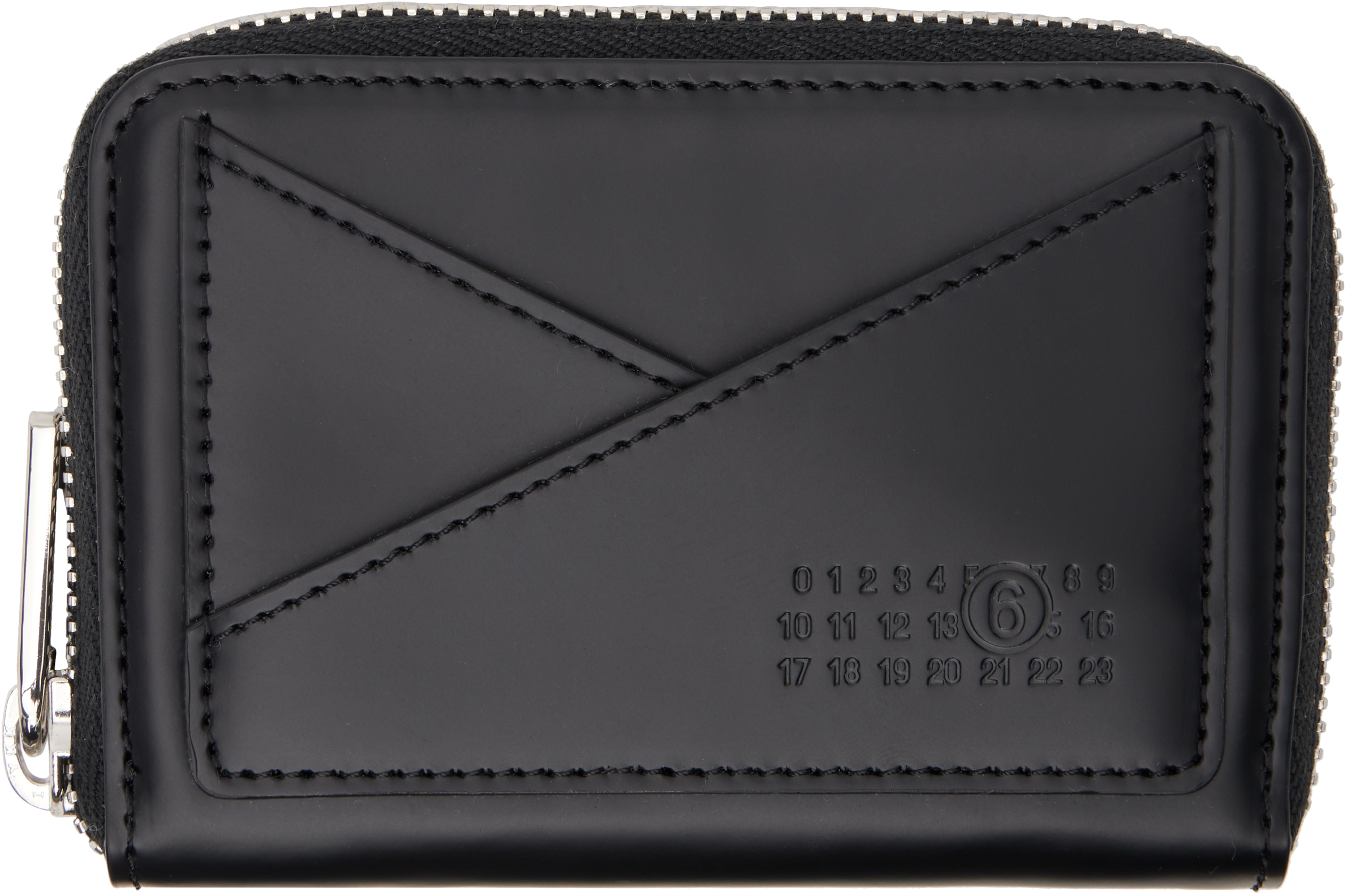 Black Triangle 6 Zip Around Wallet