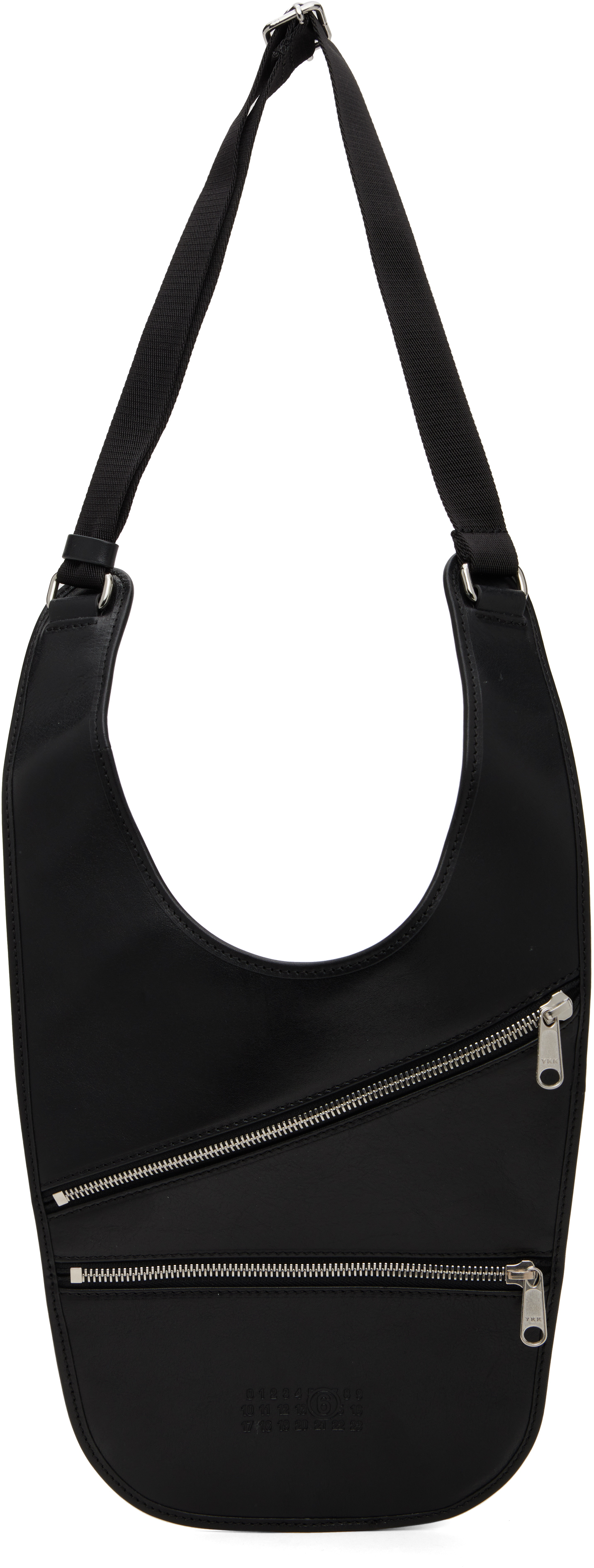 Black Flat Saddle Mini Bag