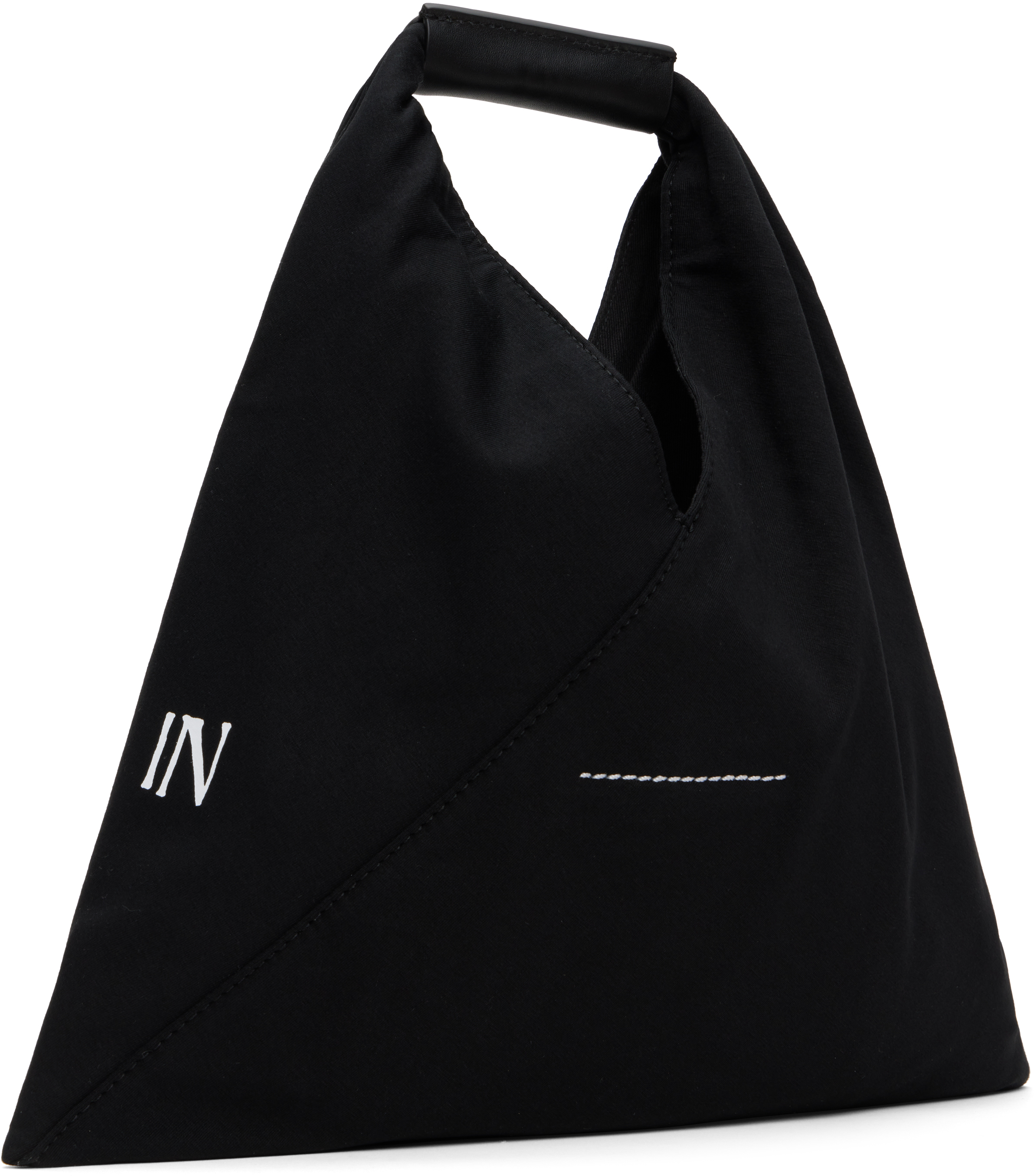 Mm6 Maison Margiela Small Japanese Triangle Top Handle Bag In T8013 Black
