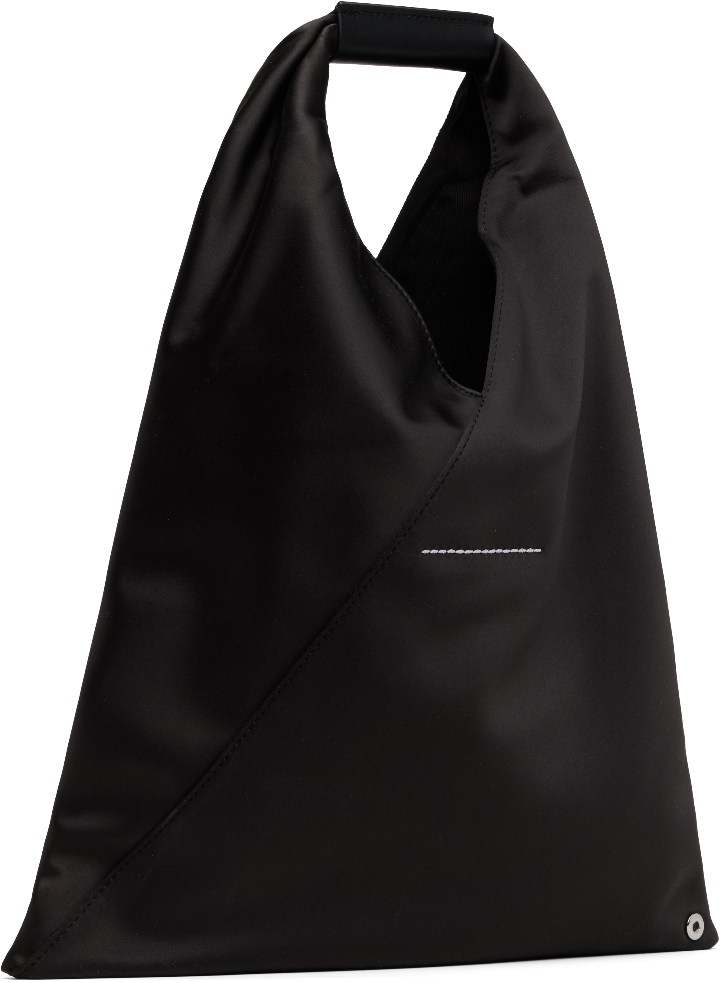 Mm6 Maison Margiela Black 'year Of The Snake' Triangle Small Tote In T8013 Black